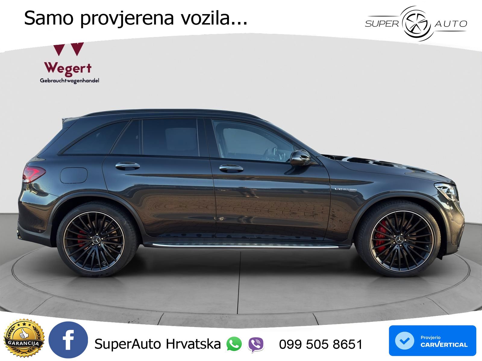 Mercedes AMG GLC 63 S V8 (510 KS) 4MATIC+ MCT ZRAČNI+ACC+GR SJED+360+PANO