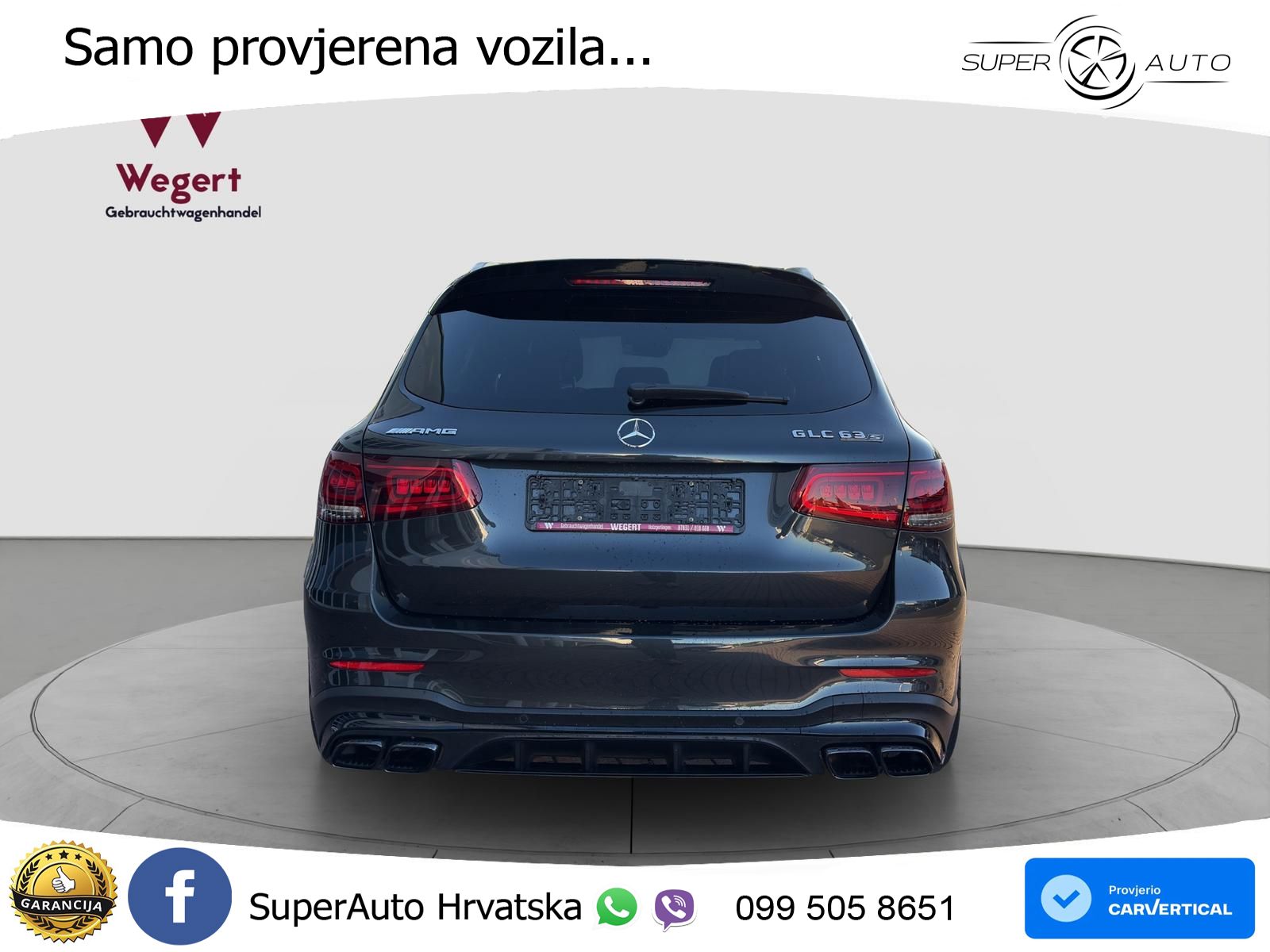 Mercedes AMG GLC 63 S V8 (510 KS) 4MATIC+ MCT ZRAČNI+ACC+GR SJED+360+PANO
