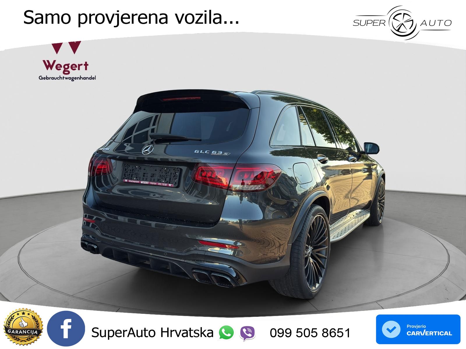 Mercedes AMG GLC 63 S V8 (510 KS) 4MATIC+ MCT ZRAČNI+ACC+GR SJED+360+PANO