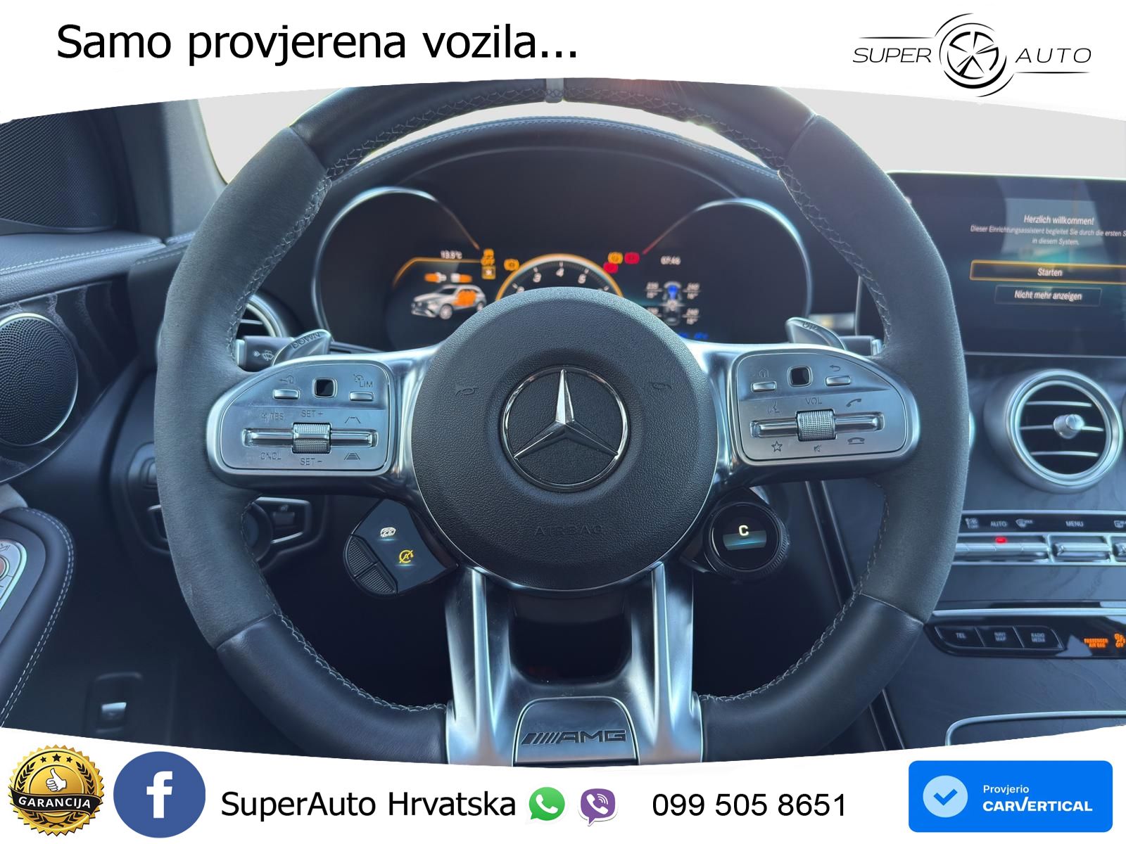 Mercedes AMG GLC 63 S V8 (510 KS) 4MATIC+ MCT ZRAČNI+ACC+GR SJED+360+PANO