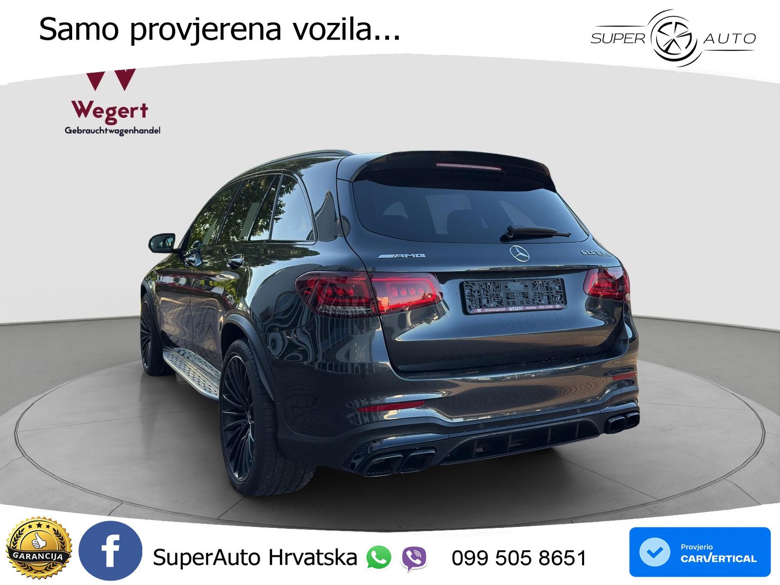 Mercedes AMG GLC 63 S V8 (510 KS) 4MATIC+ MCT ZRAČNI+ACC+GR SJED+360+PANO
