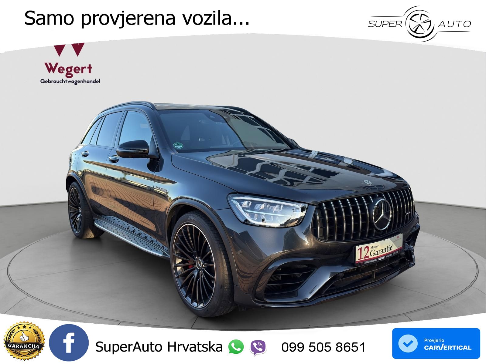 Mercedes AMG GLC 63 S V8 (510 KS) 4MATIC+ MCT ZRAČNI+ACC+GR SJED+360+PANO