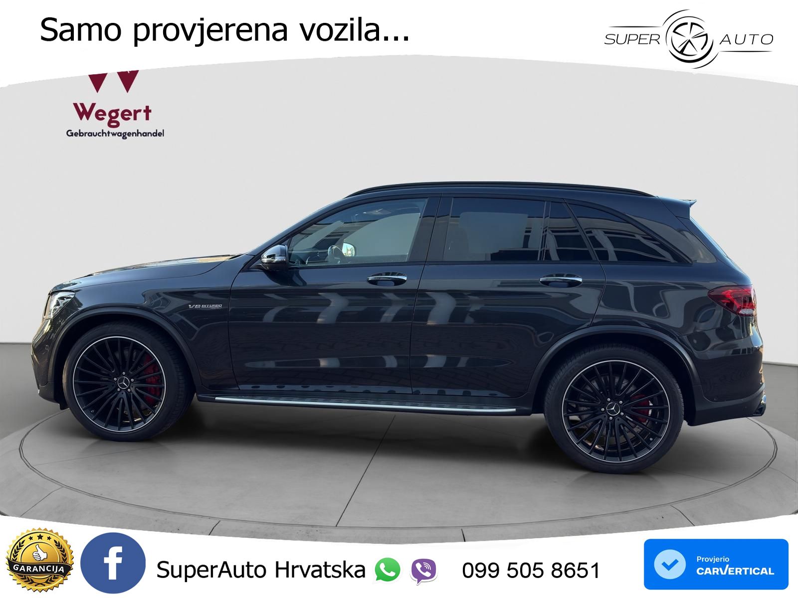 Mercedes AMG GLC 63 S V8 (510 KS) 4MATIC+ MCT ZRAČNI+ACC+GR SJED+360+PANO