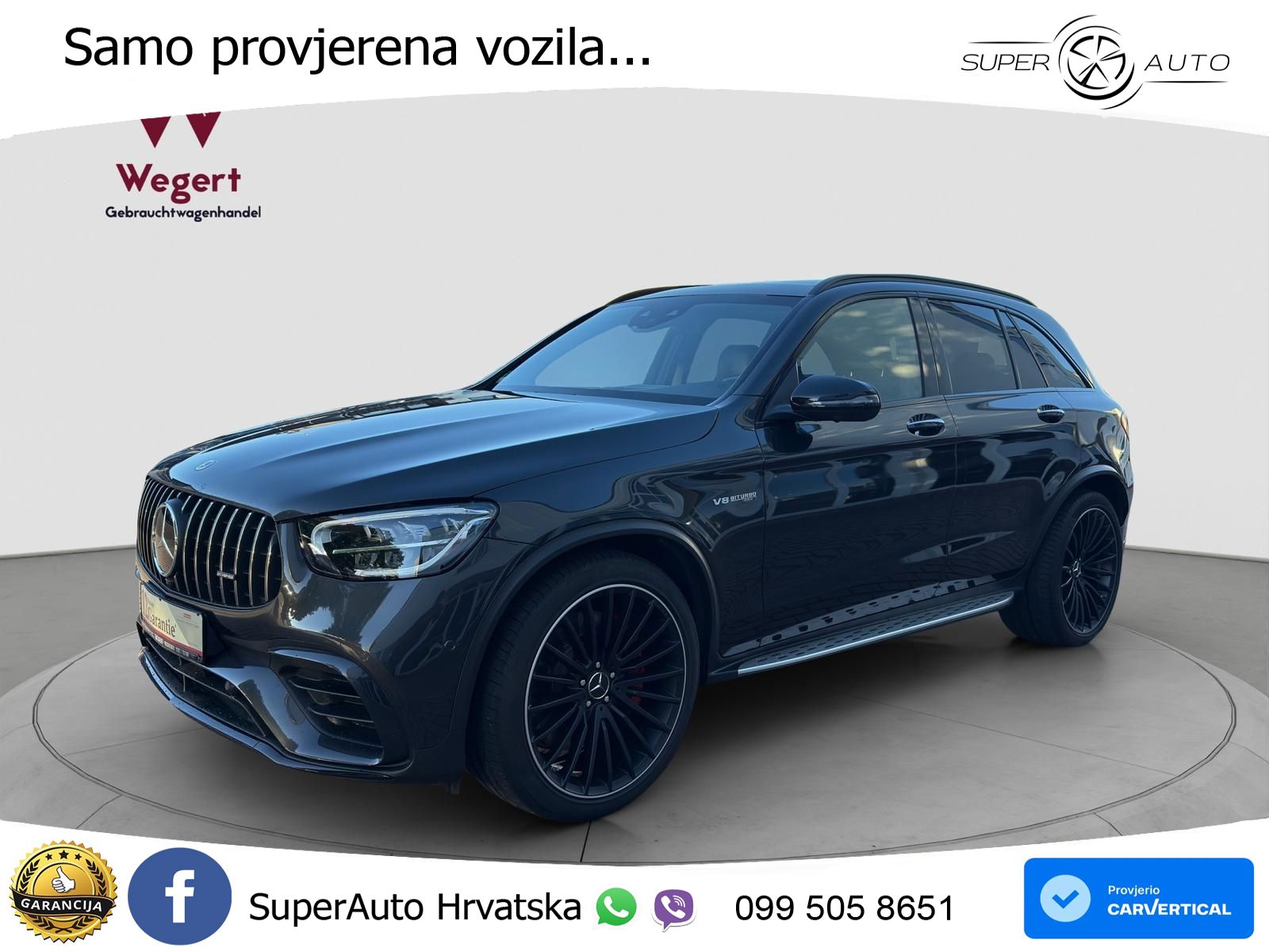 Mercedes AMG GLC 63 S V8 (510 KS) 4MATIC+ MCT ZRAČNI+ACC+GR SJED+360+PANO