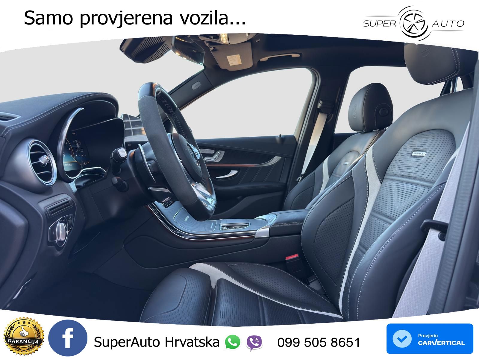 Mercedes AMG GLC 63 S V8 (510 KS) 4MATIC+ MCT ZRAČNI+ACC+GR SJED+360+PANO