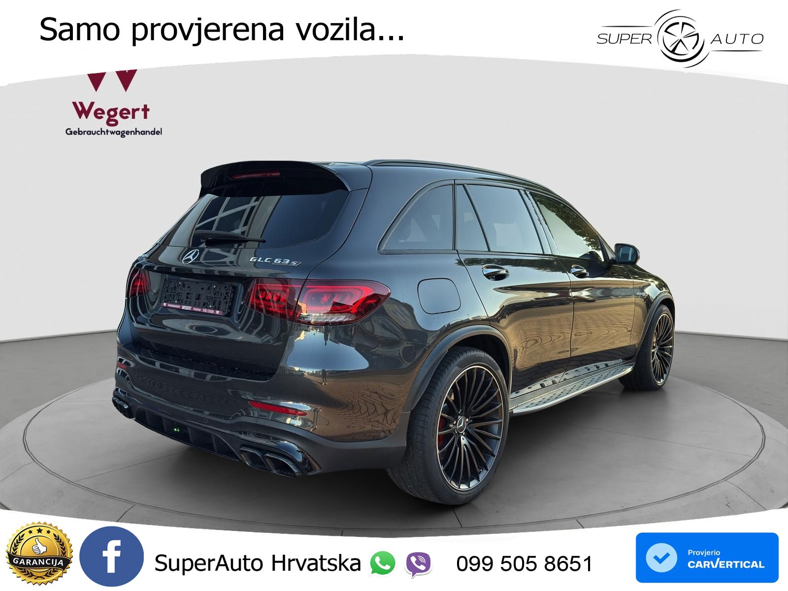 Mercedes AMG GLC 63 S V8 (510 KS) 4MATIC+ MCT ZRAČNI+ACC+GR SJED+360+PANO