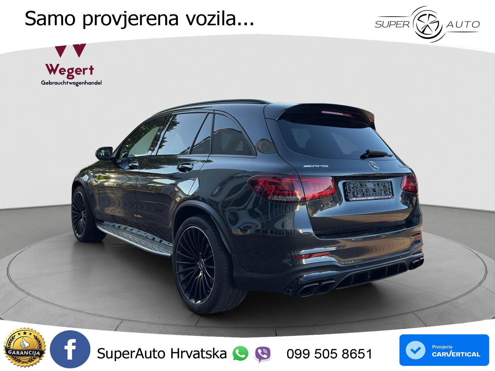 Mercedes AMG GLC 63 S V8 (510 KS) 4MATIC+ MCT ZRAČNI+ACC+GR SJED+360+PANO