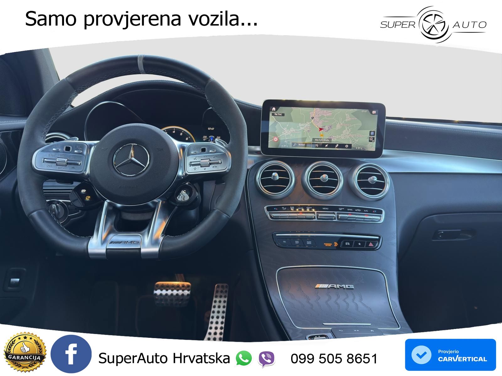 Mercedes AMG GLC 63 S V8 (510 KS) 4MATIC+ MCT ZRAČNI+ACC+GR SJED+360+PANO