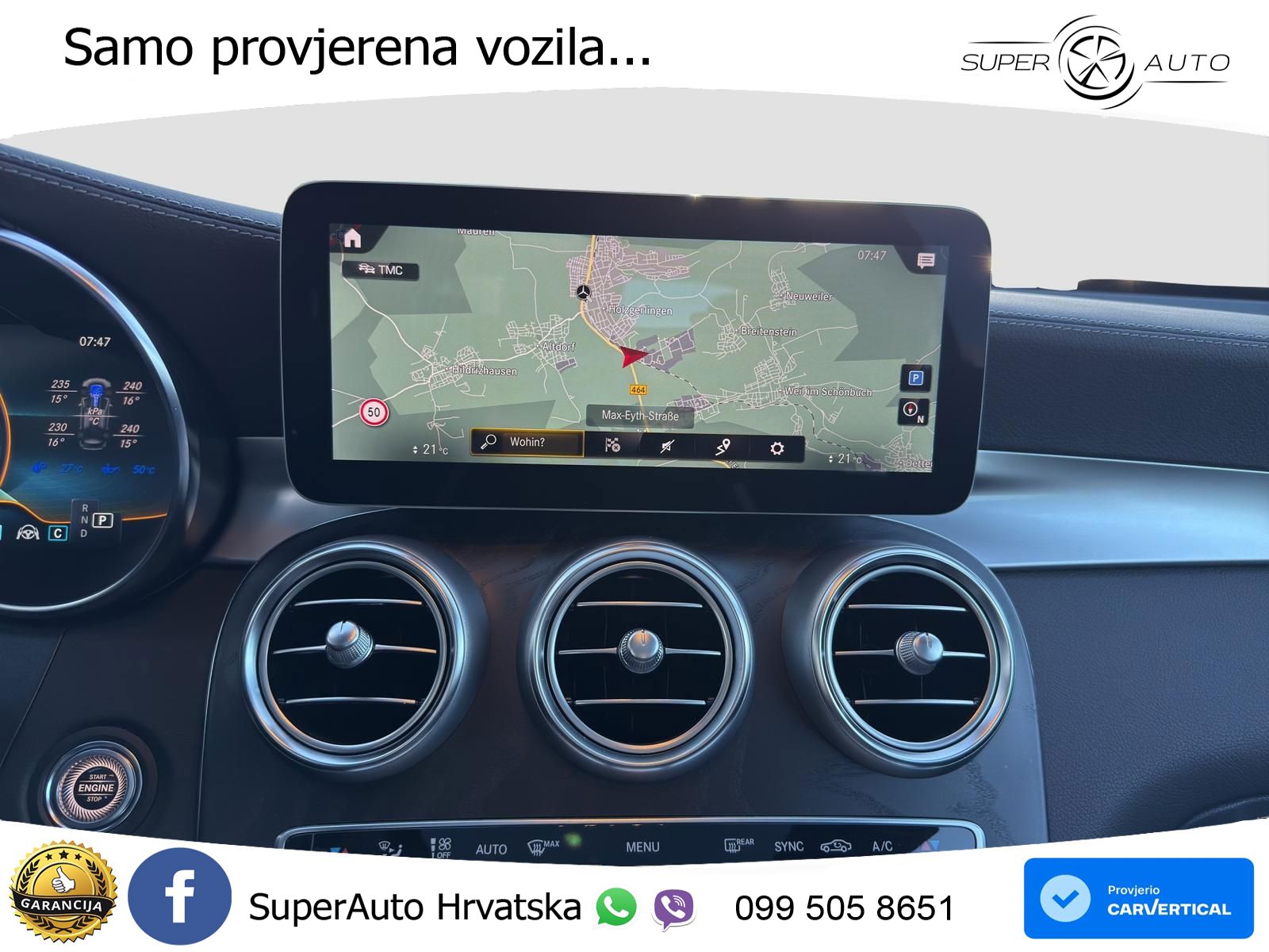 Mercedes AMG GLC 63 S V8 (510 KS) 4MATIC+ MCT ZRAČNI+ACC+GR SJED+360+PANO