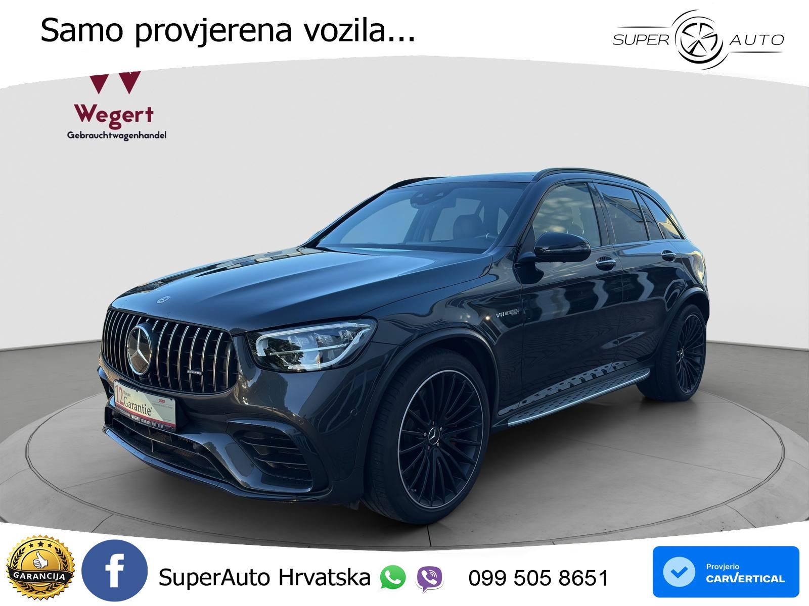 Mercedes AMG GLC 63 S V8 (510 KS) 4MATIC+ MCT ZRAČNI+ACC+GR SJED+360+PANO