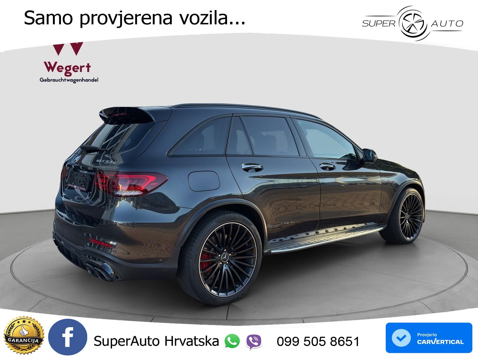 Mercedes AMG GLC 63 S V8 (510 KS) 4MATIC+ MCT ZRAČNI+ACC+GR SJED+360+PANO