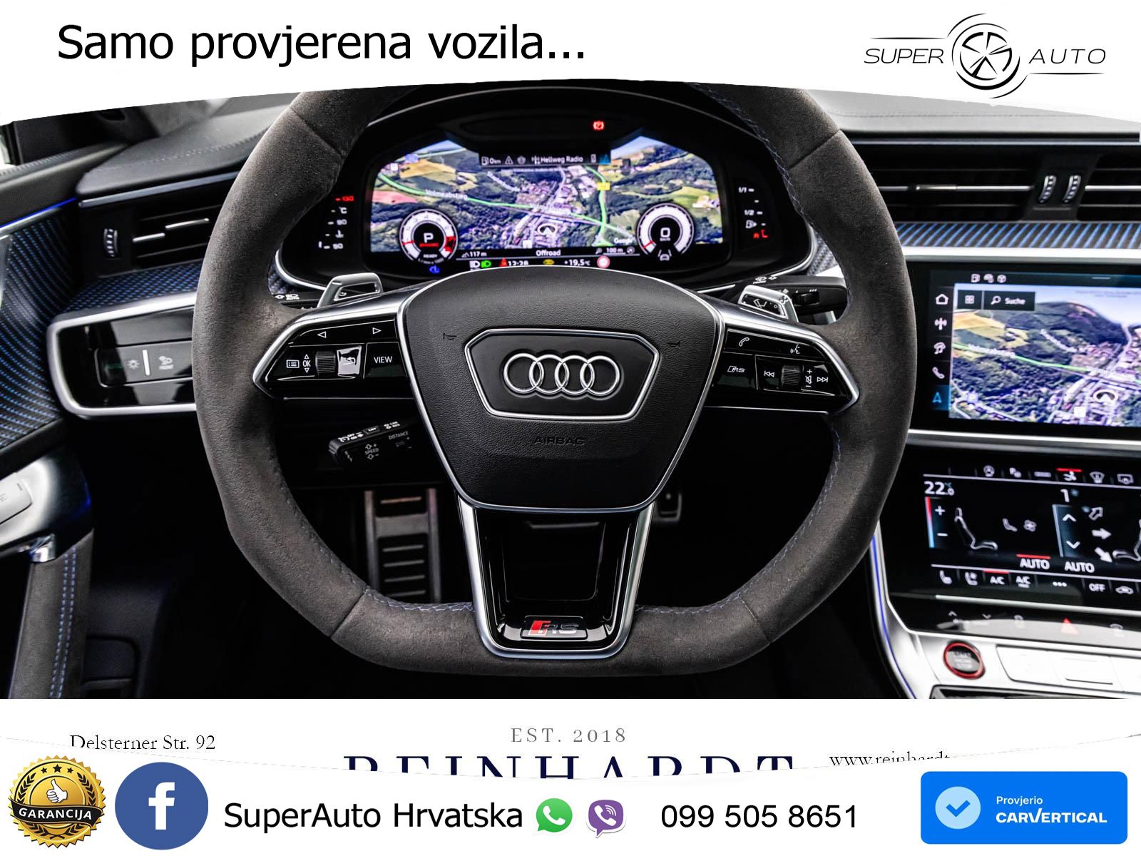 Audi RS7 4.0 TFSI V8 performance (630 KS) quattro tiptronic LED+GR SJED+ACC