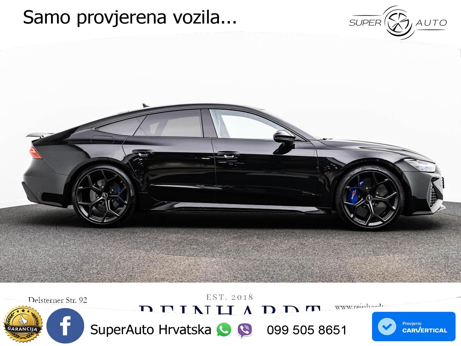 Audi RS7 4.0 TFSI V8 performance (630 KS) quattro tiptronic LED+GR SJED+ACC