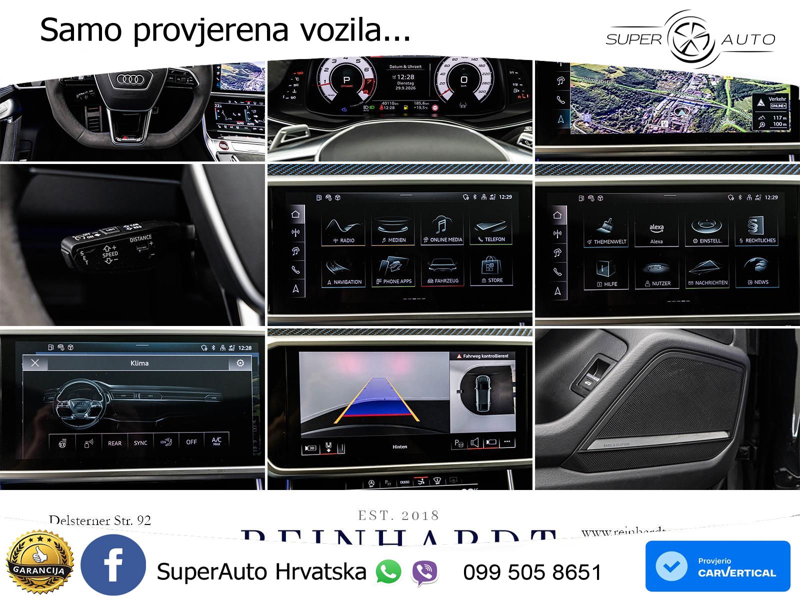 Audi RS7 4.0 TFSI V8 performance (630 KS) quattro tiptronic LED+GR SJED+ACC