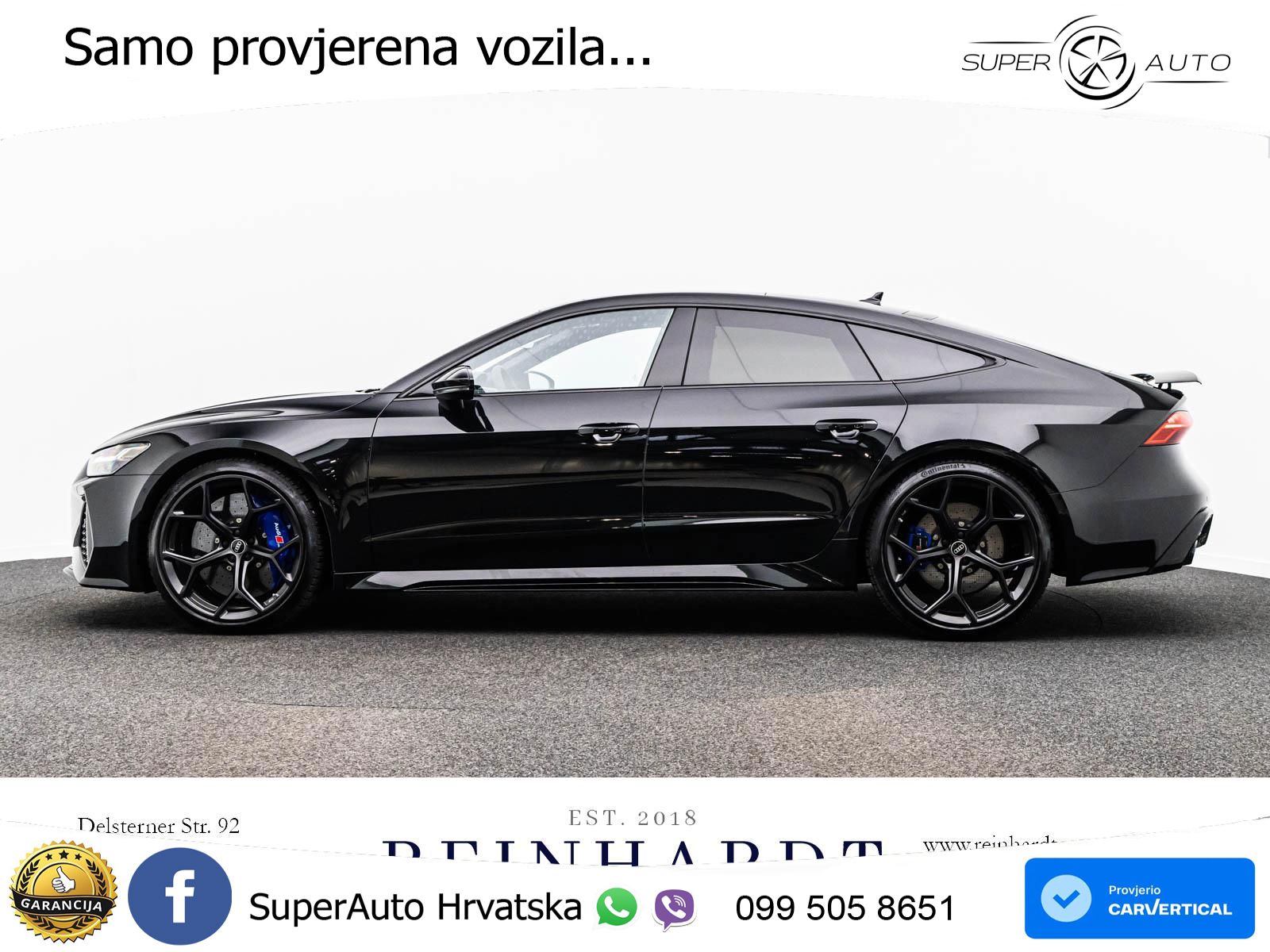 Audi RS7 4.0 TFSI V8 performance (630 KS) quattro tiptronic LED+GR SJED+ACC