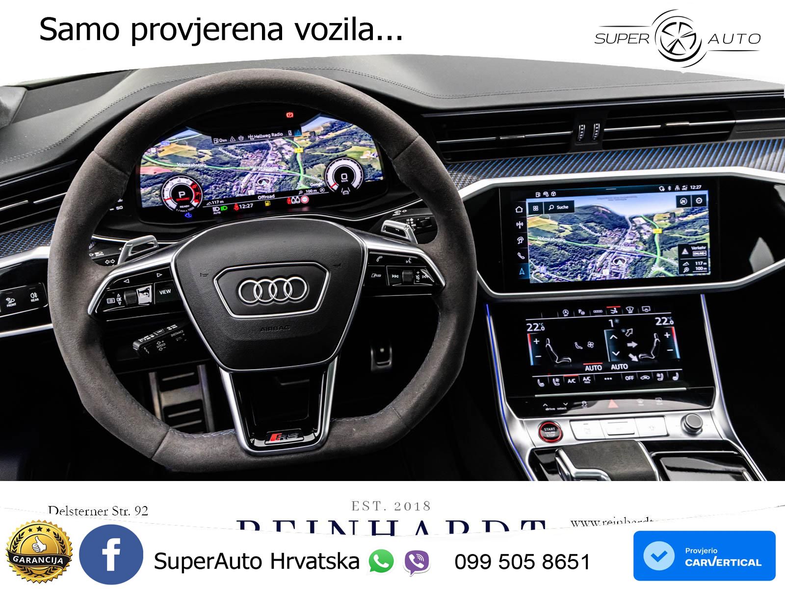 Audi RS7 4.0 TFSI V8 performance (630 KS) quattro tiptronic LED+GR SJED+ACC