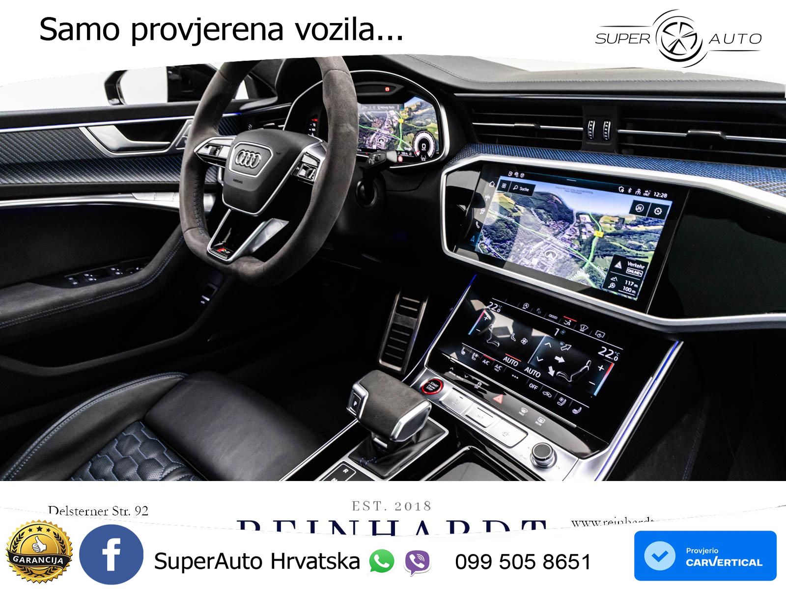 Audi RS7 4.0 TFSI V8 performance (630 KS) quattro tiptronic LED+GR SJED+ACC
