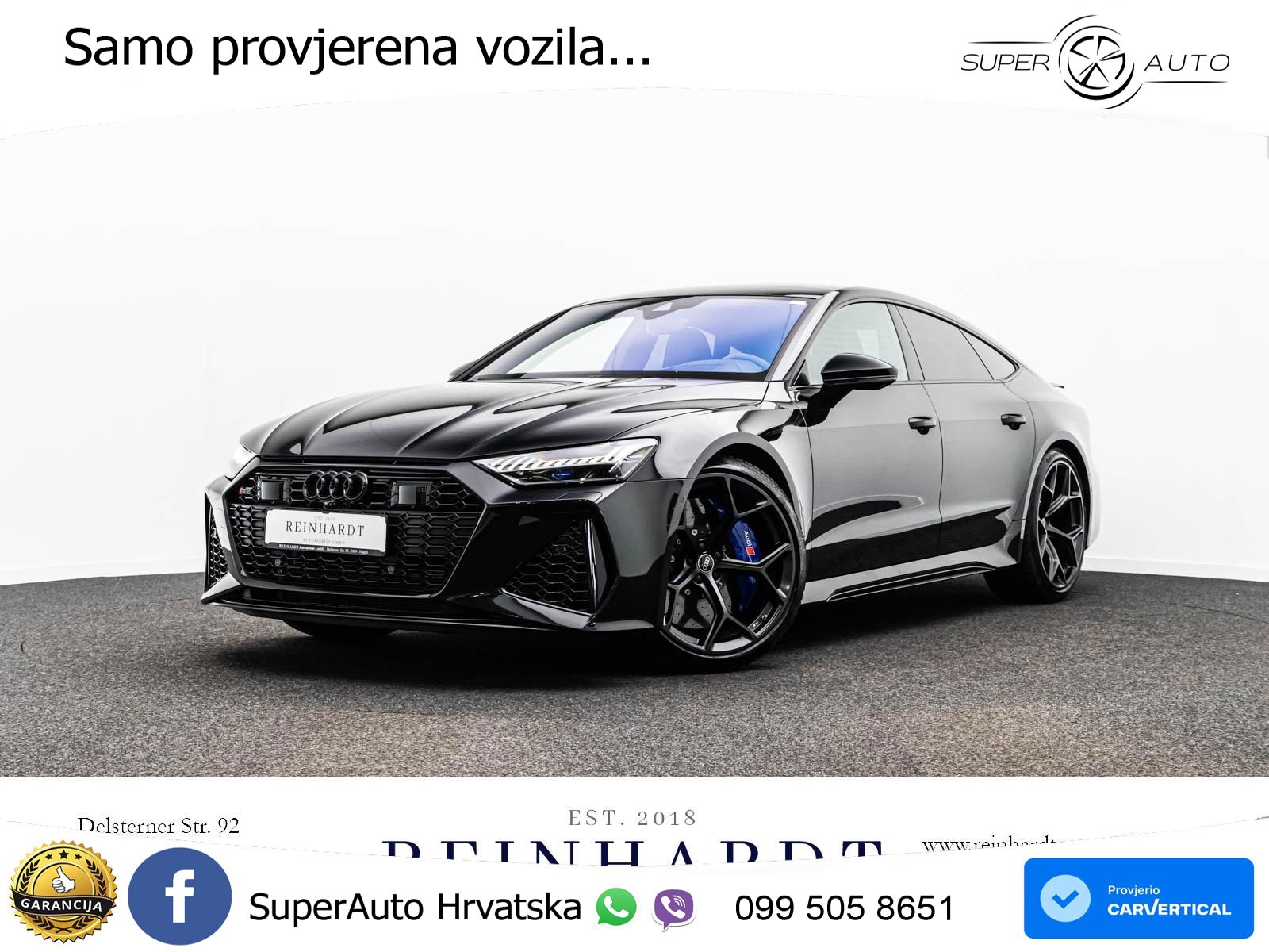 Audi RS7 4.0 TFSI V8 performance (630 KS) quattro tiptronic LED+GR SJED+ACC