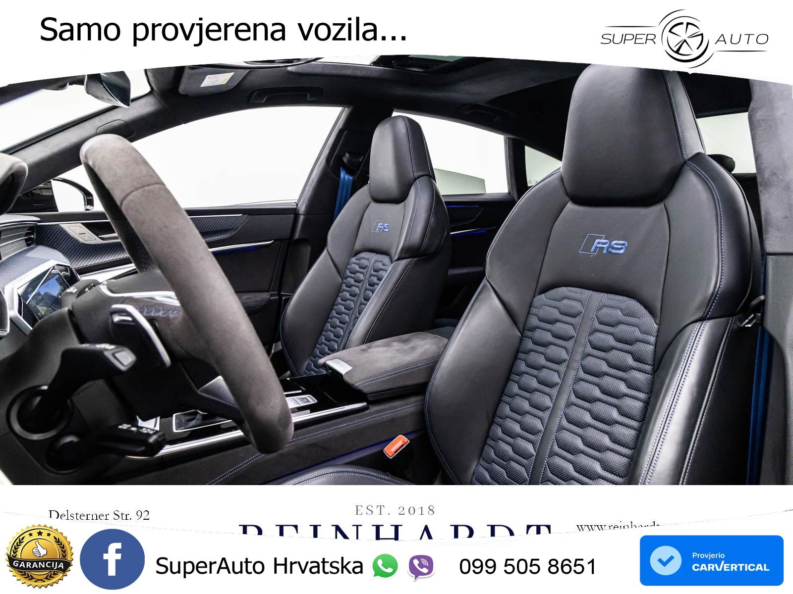 Audi RS7 4.0 TFSI V8 performance (630 KS) quattro tiptronic LED+GR SJED+ACC