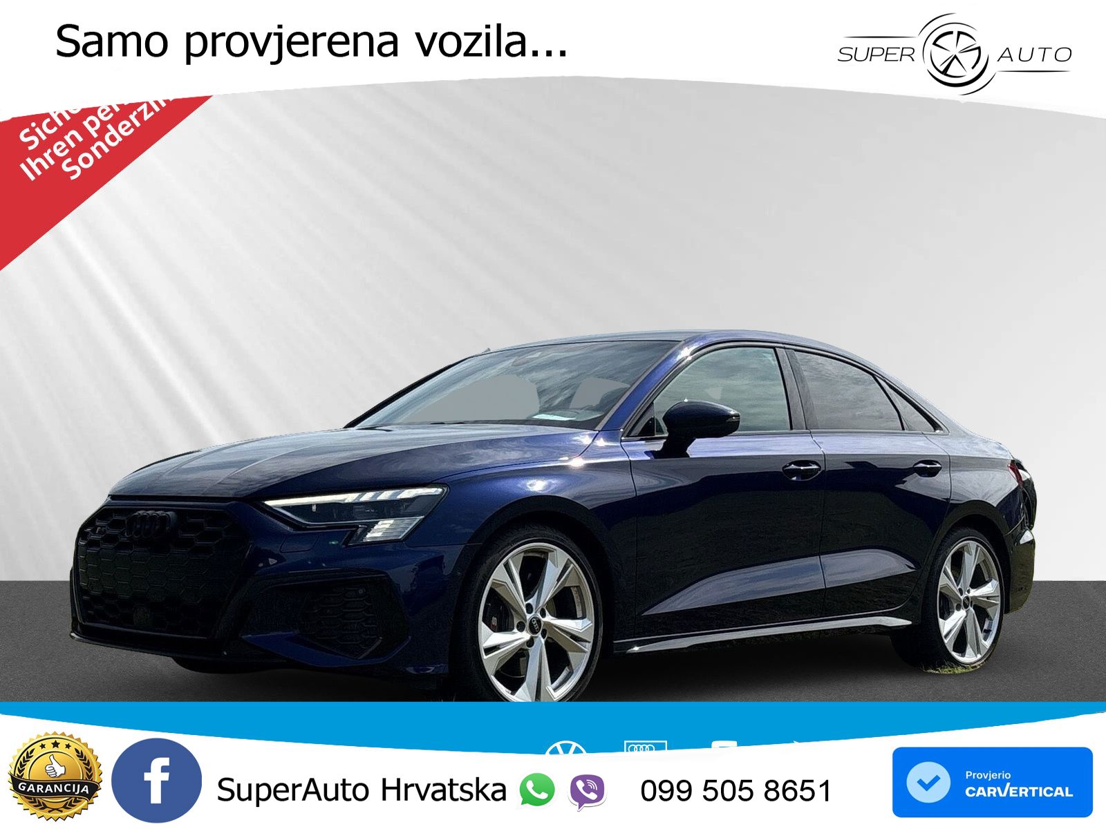 Audi S3 Limuzina 2.0 TFSI (310 KS) quattro S tronic MATRIX+GR SJED+KAM