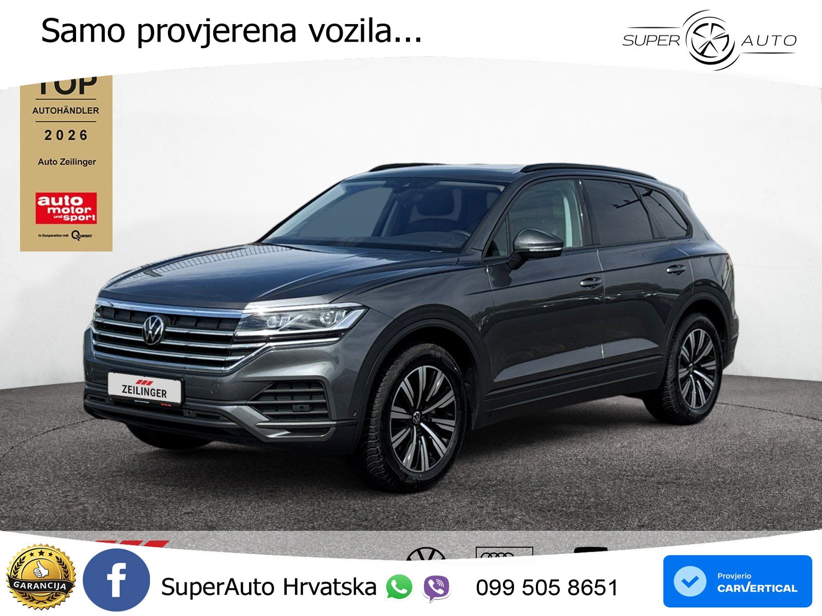Volkswagen Touareg 3.0 V6 TDI (231 KS) 4MOTION Tiptronic ZRAČNI+ACC+GR SJED+KAM+PANO