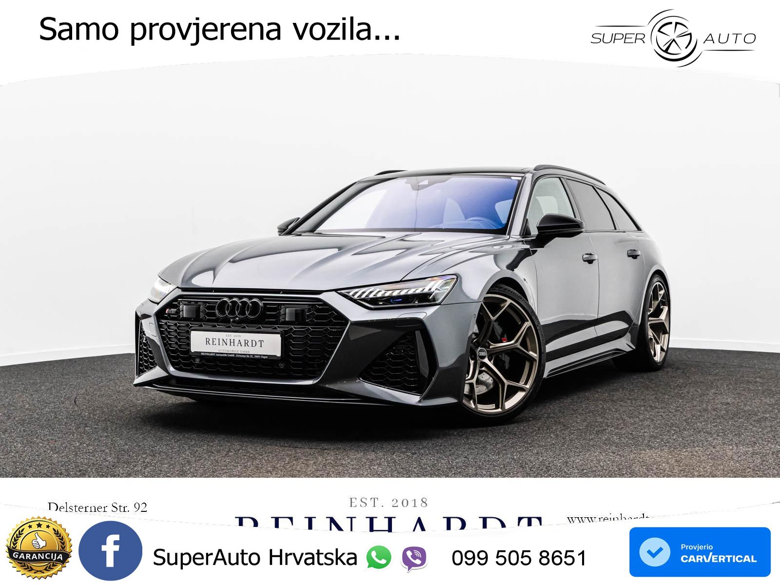 Audi RS6 Avant 4.0 TFSI V8 performance (630 KS)  quattro tiptronic LED+GR SJED+ACC