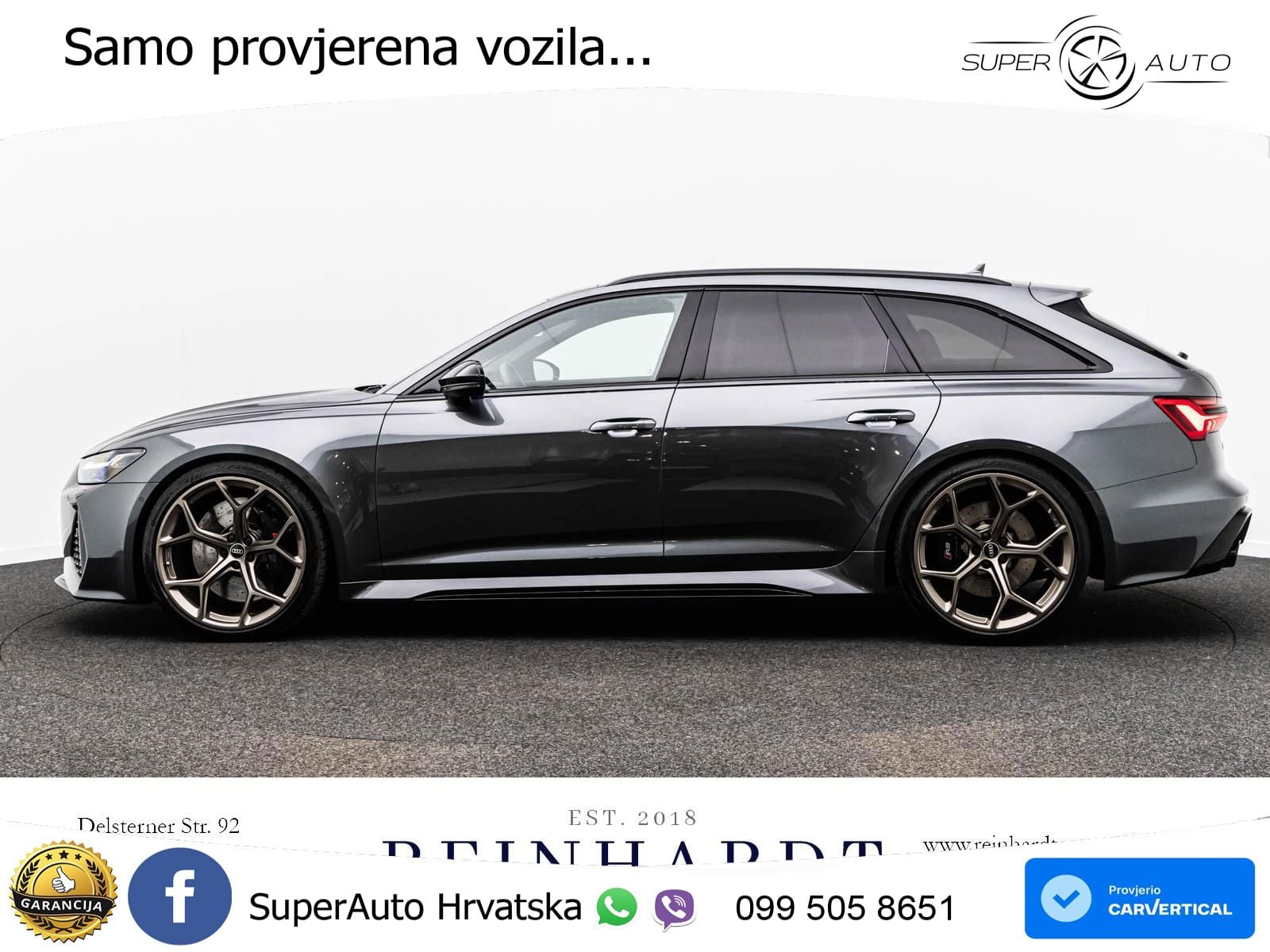 Audi RS6 Avant 4.0 TFSI V8 performance (630 KS)  quattro tiptronic LED+GR SJED+ACC