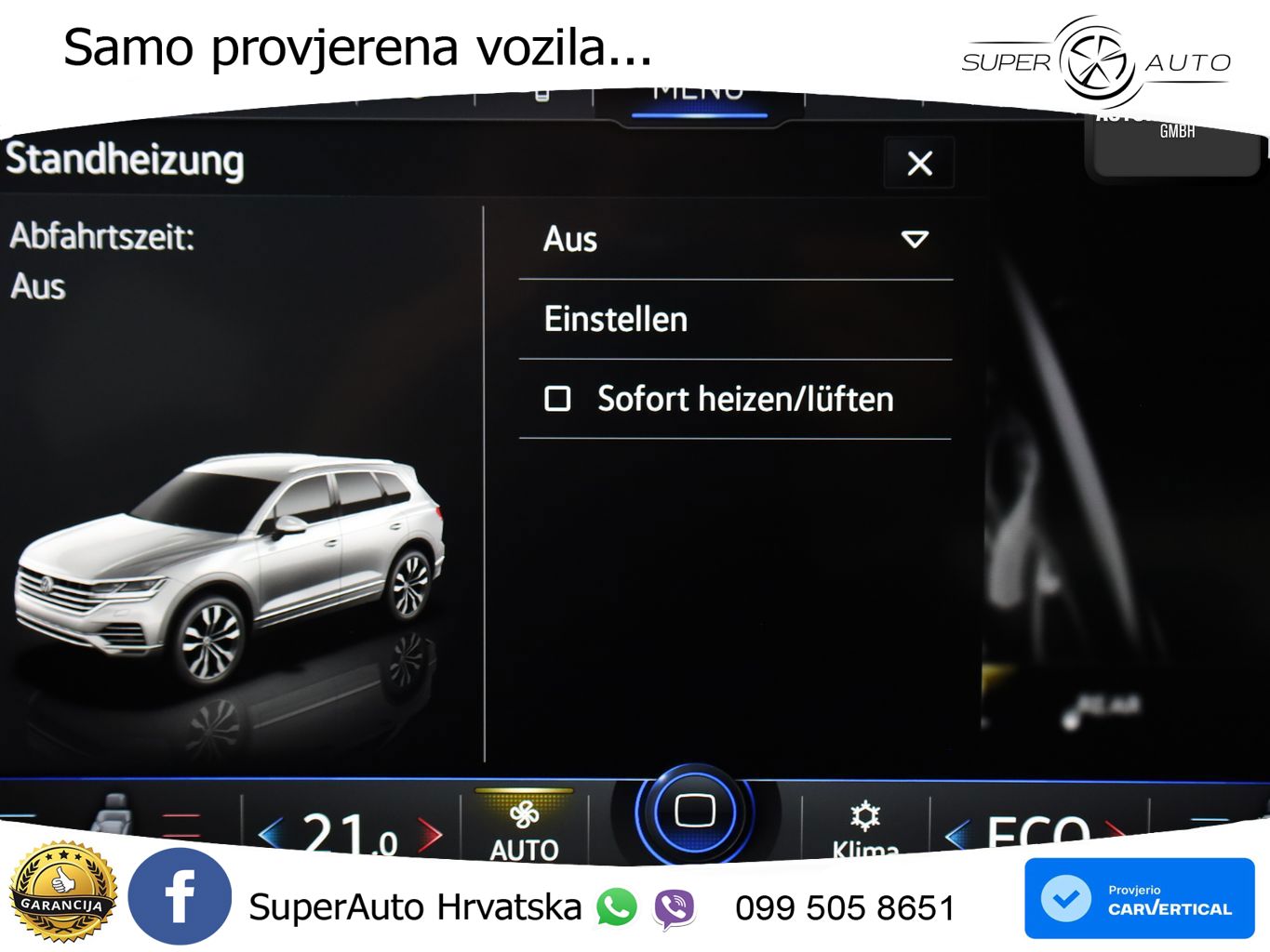 Volkswagen Touareg 3.0 V6 TDI (231 KS) 4MOTION Tiptronic R-Line ZRAČNI+ACC+GR SJED+KAM+PANO