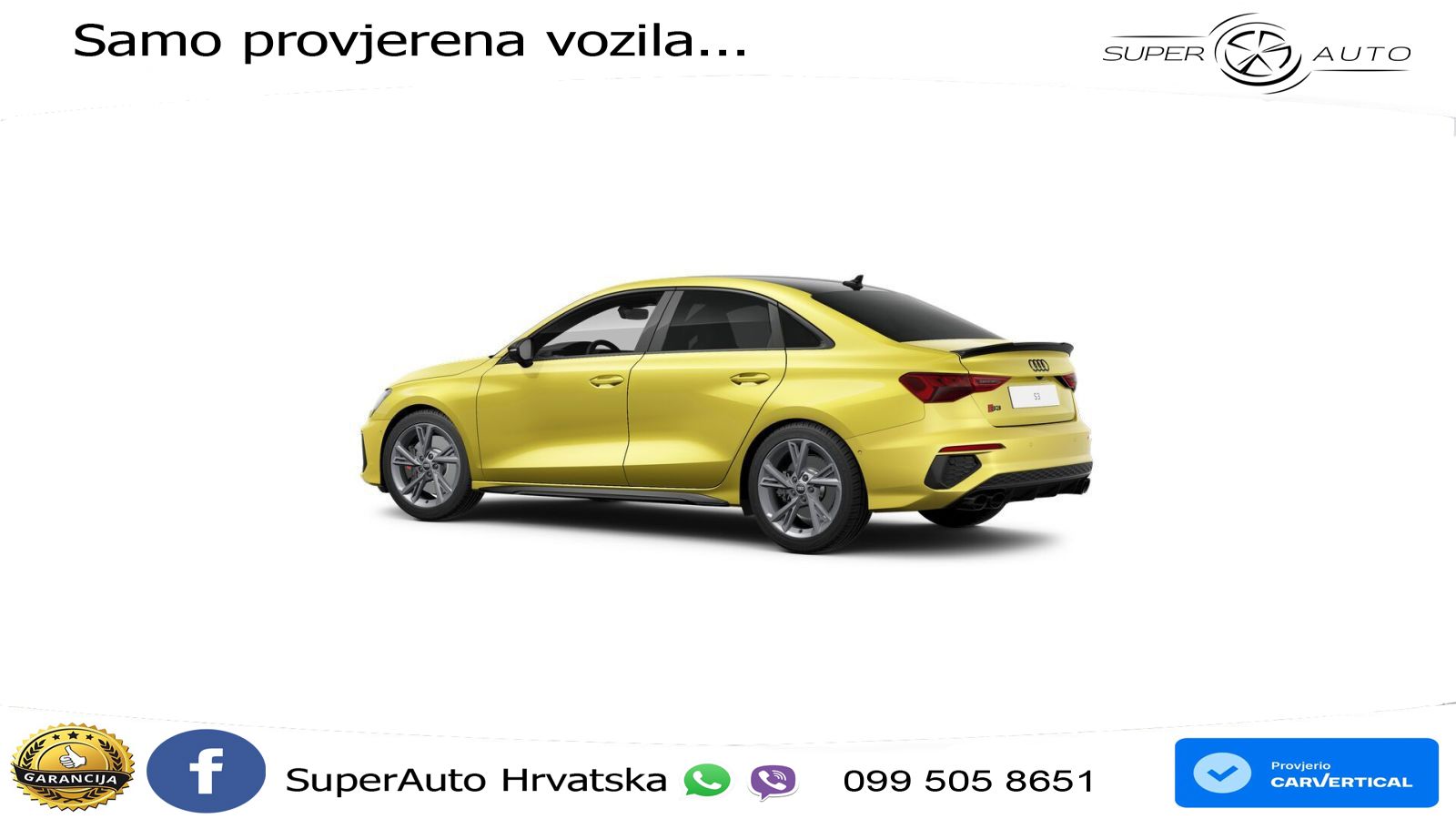 Audi S3 Limuzina 2.0 TFSI (310 KS) quattro S tronic LED+GR SJED+ACC