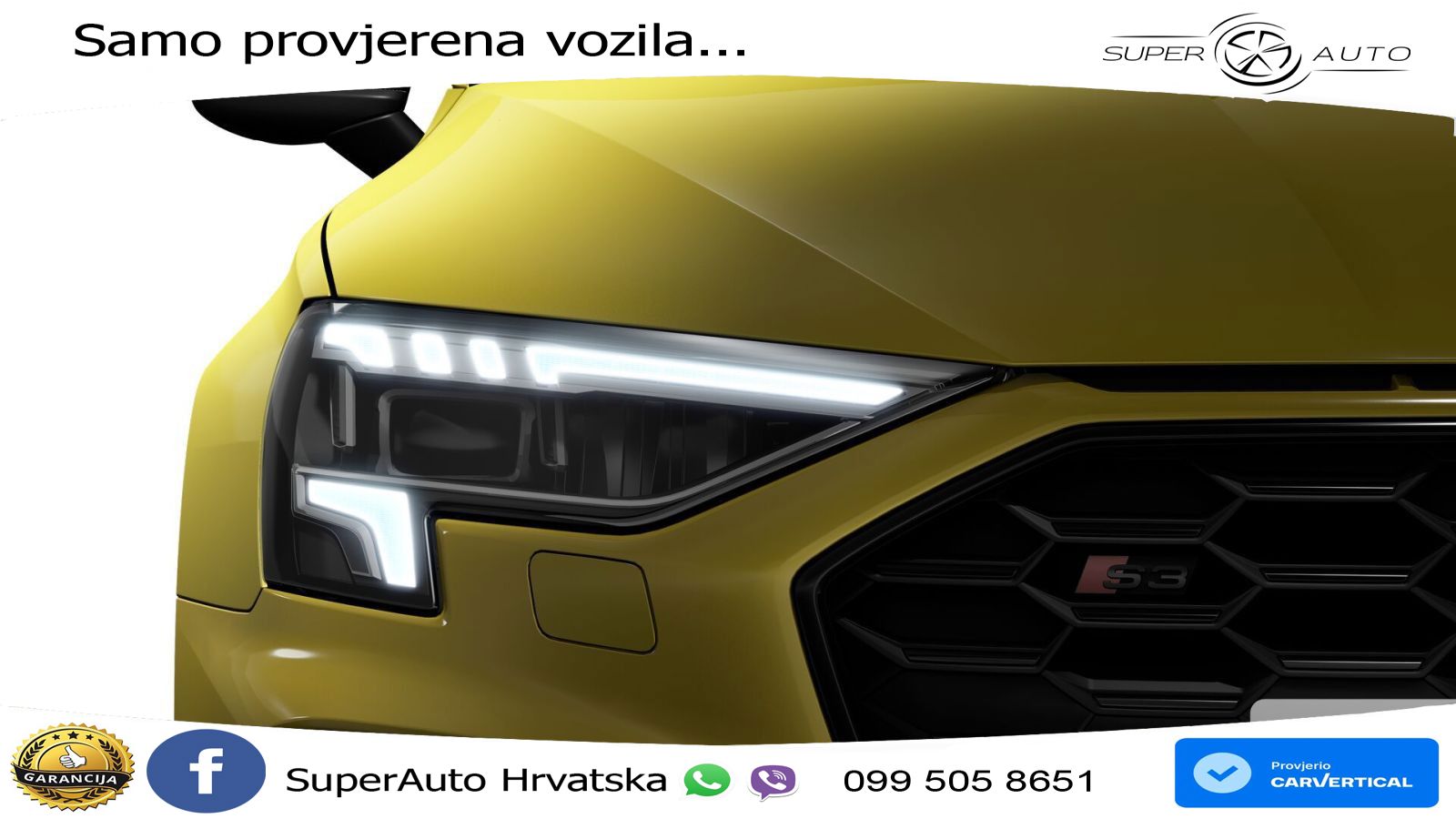 Audi S3 Limuzina 2.0 TFSI (310 KS) quattro S tronic LED+GR SJED+ACC