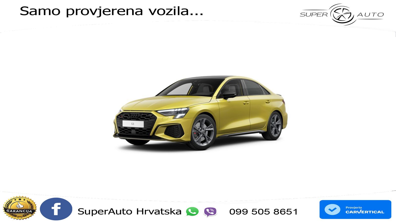Audi S3 Limuzina 2.0 TFSI (310 KS) quattro S tronic LED+GR SJED+ACC