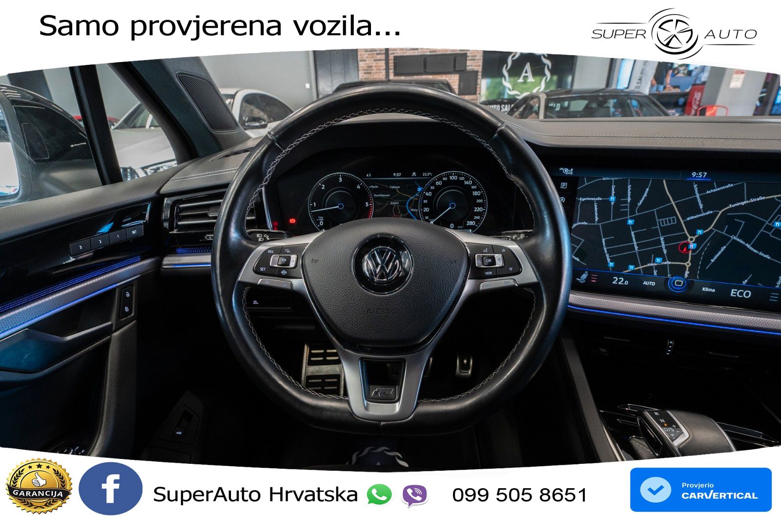 Volkswagen Touareg 3.0 V6 TDI (286 KS) 4MOTION Tiptronic R-Line ZRAČNI+ACC+GR SJED+KAM+PANO