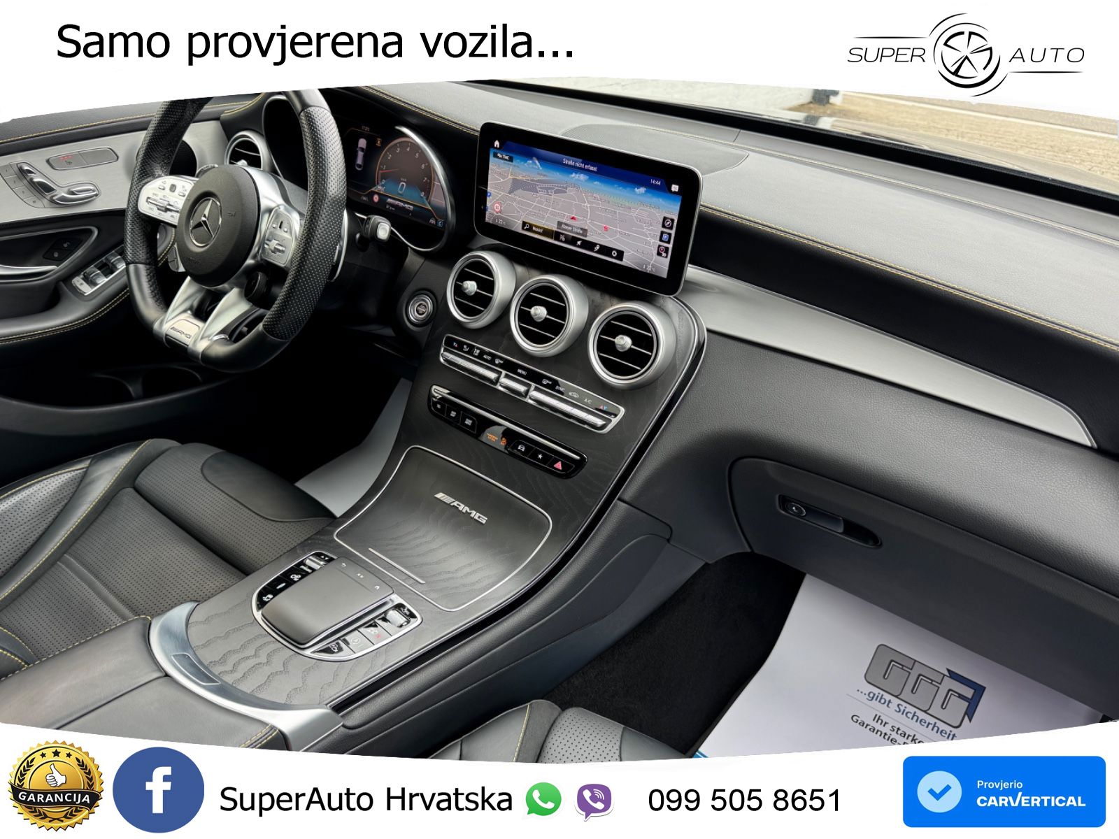Mercedes GLC Coupe AMG 63 V8 (476 KS) 4MATIC+ MCT ZRAČNI+ACC+GR SJED+KAM+PANO