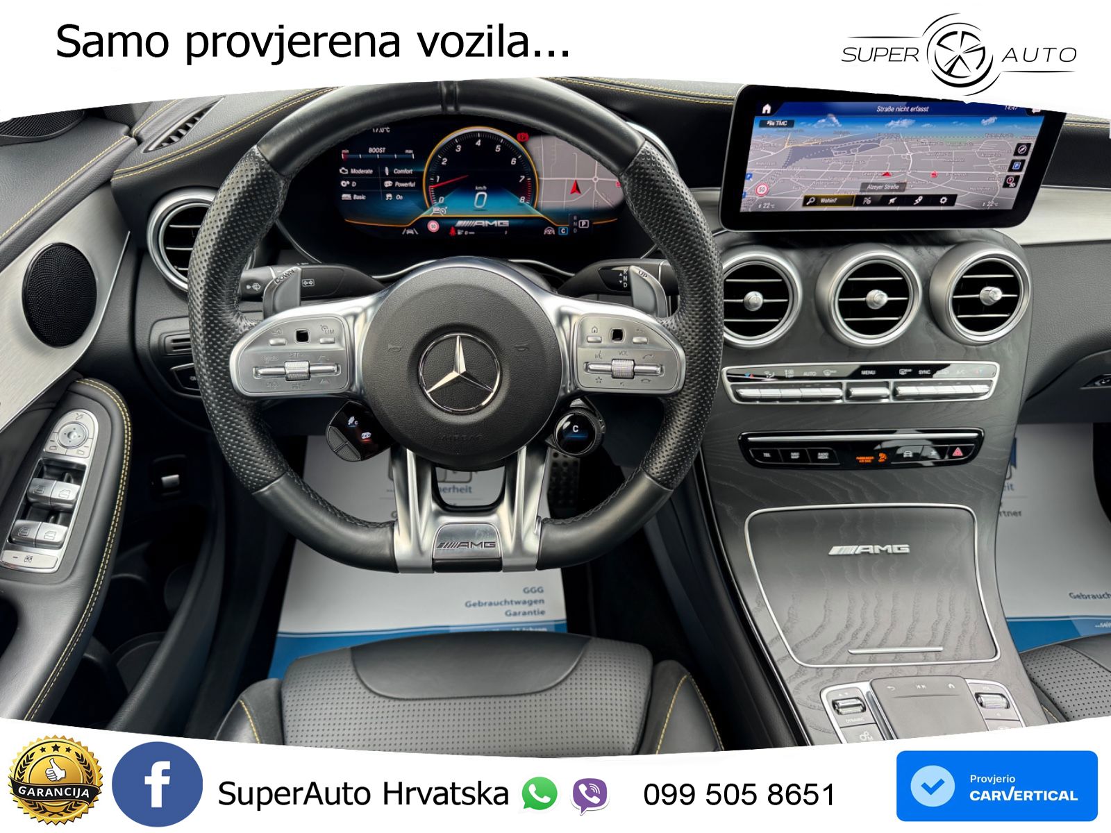 Mercedes GLC Coupe AMG 63 V8 (476 KS) 4MATIC+ MCT ZRAČNI+ACC+GR SJED+KAM+PANO