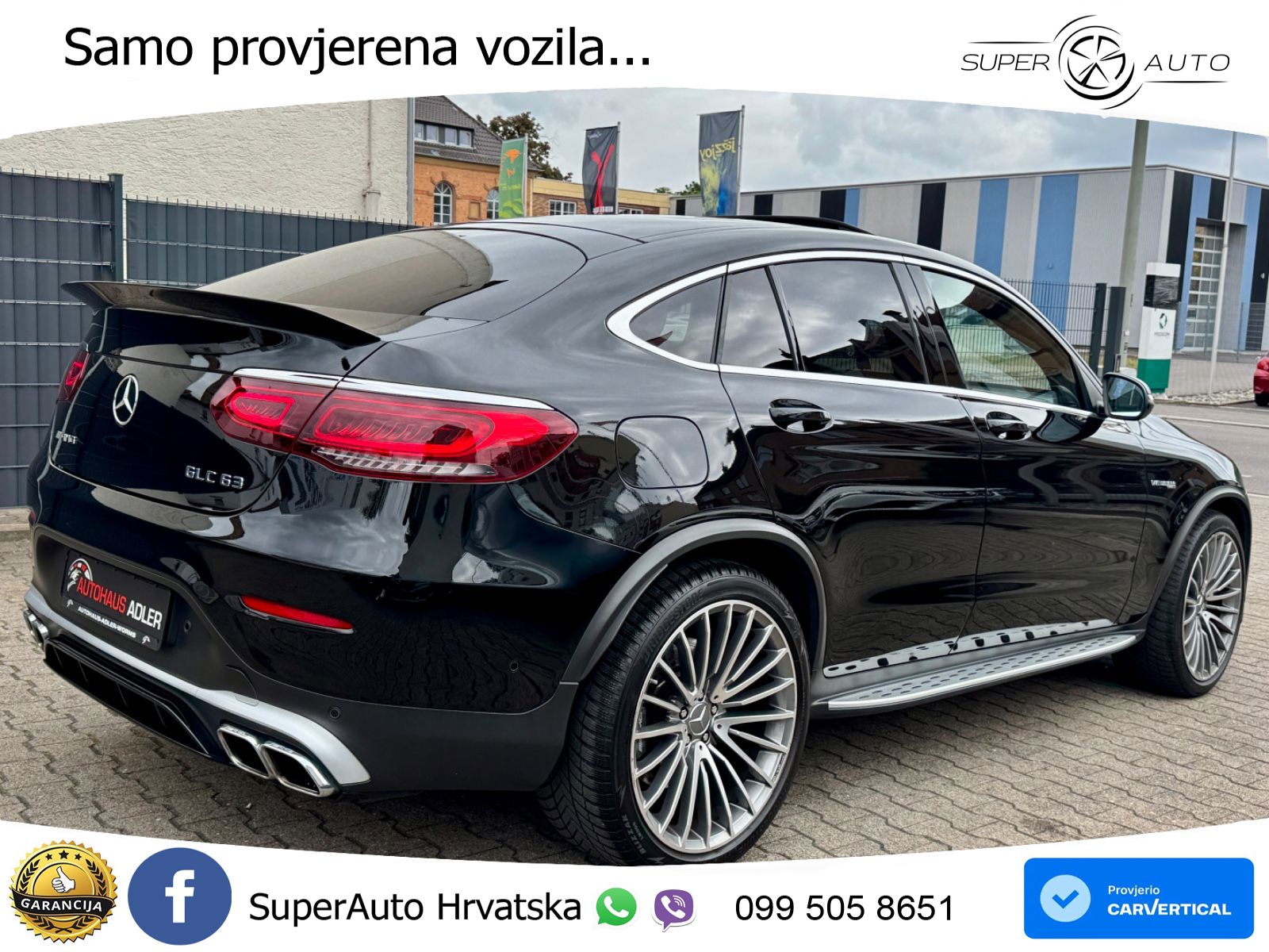 Mercedes GLC Coupe AMG 63 V8 (476 KS) 4MATIC+ MCT ZRAČNI+ACC+GR SJED+KAM+PANO