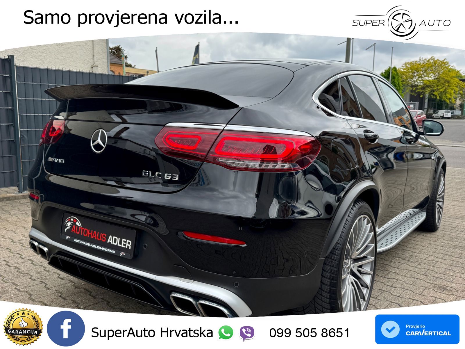 Mercedes GLC Coupe AMG 63 V8 (476 KS) 4MATIC+ MCT ZRAČNI+ACC+GR SJED+KAM+PANO