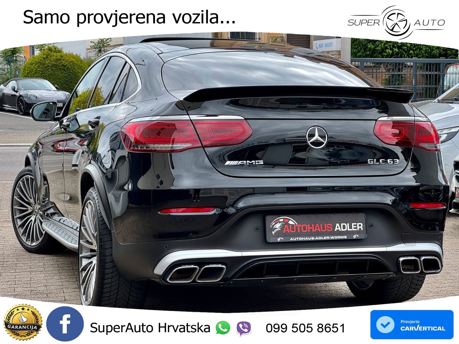 Mercedes GLC Coupe AMG 63 V8 (476 KS) 4MATIC+ MCT ZRAČNI+ACC+GR SJED+KAM+PANO