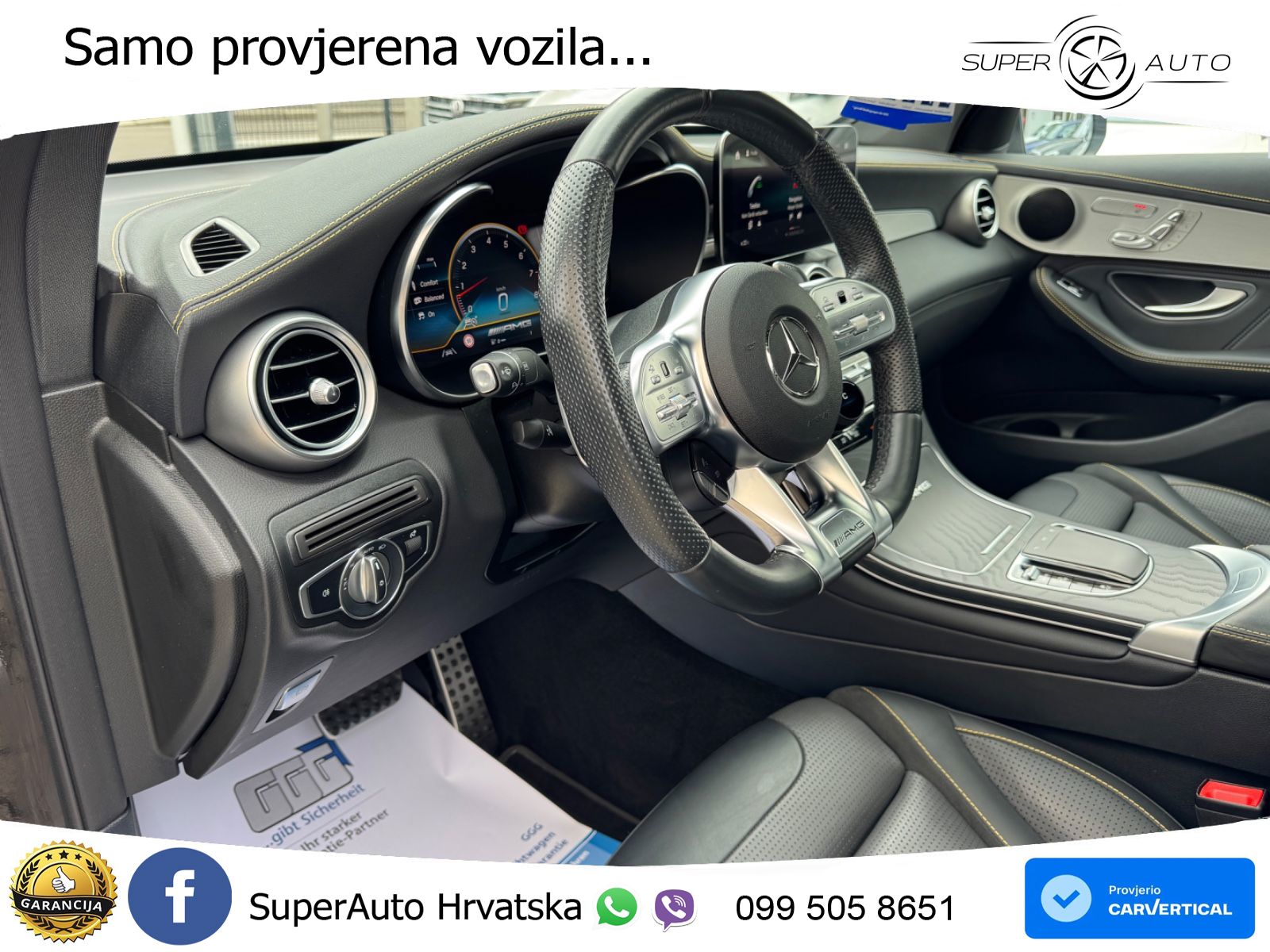 Mercedes GLC Coupe AMG 63 V8 (476 KS) 4MATIC+ MCT ZRAČNI+ACC+GR SJED+KAM+PANO