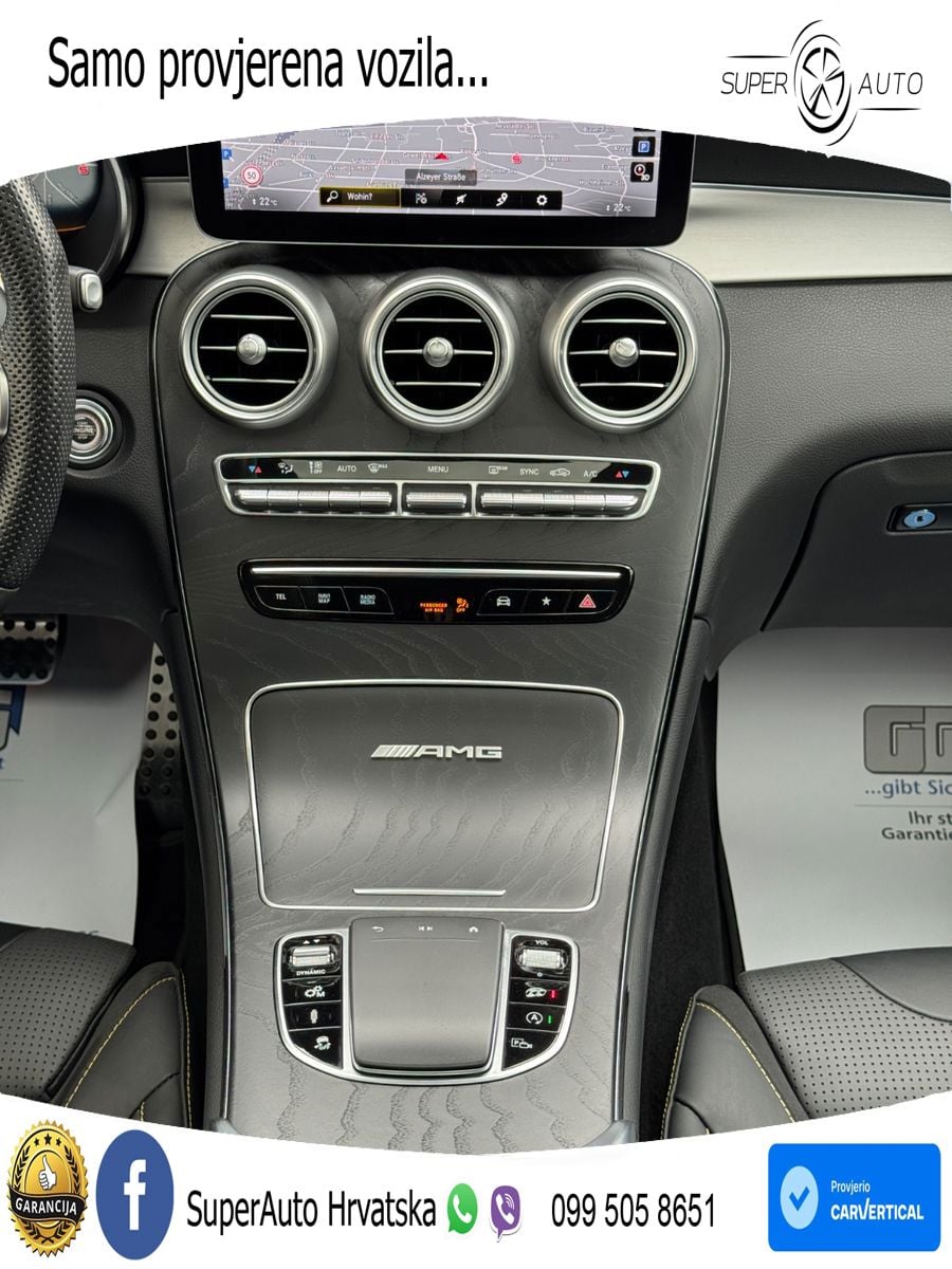 Mercedes GLC Coupe AMG 63 V8 (476 KS) 4MATIC+ MCT ZRAČNI+ACC+GR SJED+KAM+PANO