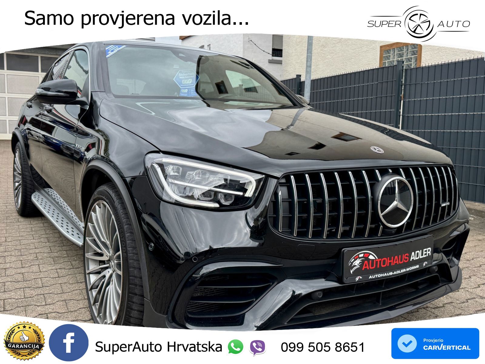 Mercedes GLC Coupe AMG 63 V8 (476 KS) 4MATIC+ MCT ZRAČNI+ACC+GR SJED+KAM+PANO