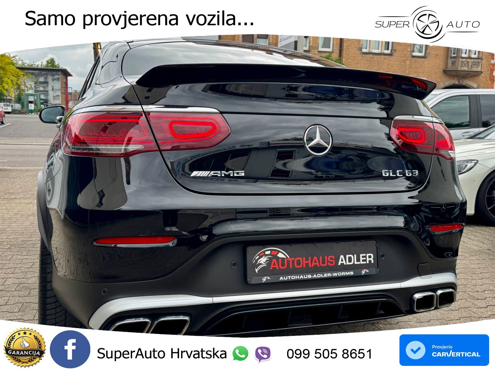 Mercedes GLC Coupe AMG 63 V8 (476 KS) 4MATIC+ MCT ZRAČNI+ACC+GR SJED+KAM+PANO