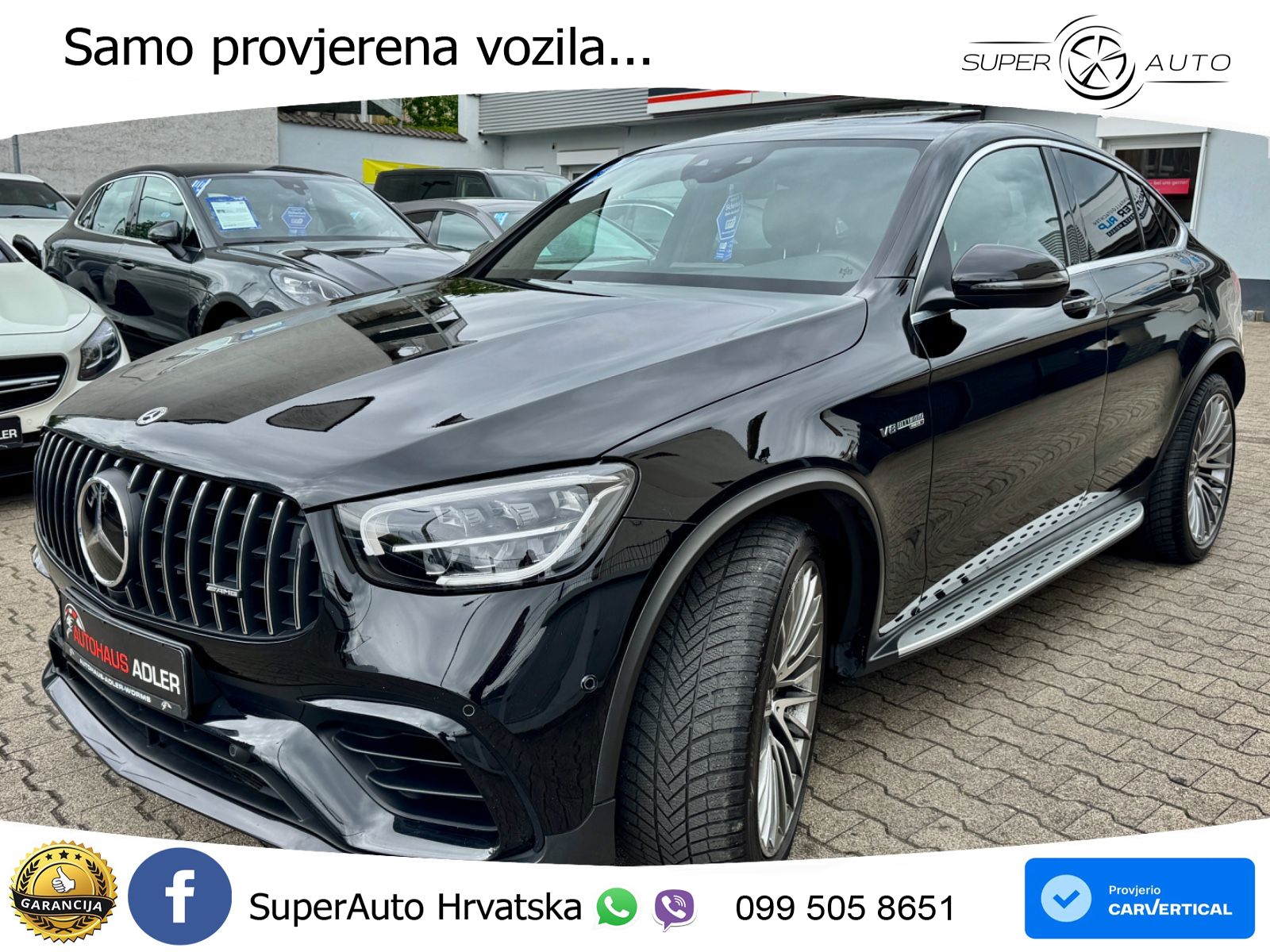 Mercedes GLC Coupe AMG 63 V8 (476 KS) 4MATIC+ MCT ZRAČNI+ACC+GR SJED+KAM+PANO