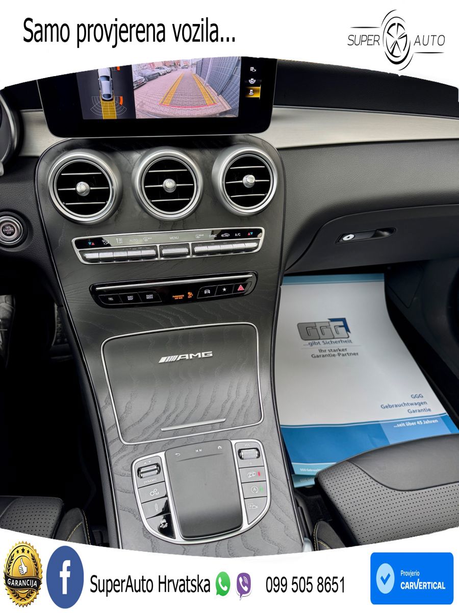 Mercedes GLC Coupe AMG 63 V8 (476 KS) 4MATIC+ MCT ZRAČNI+ACC+GR SJED+KAM+PANO