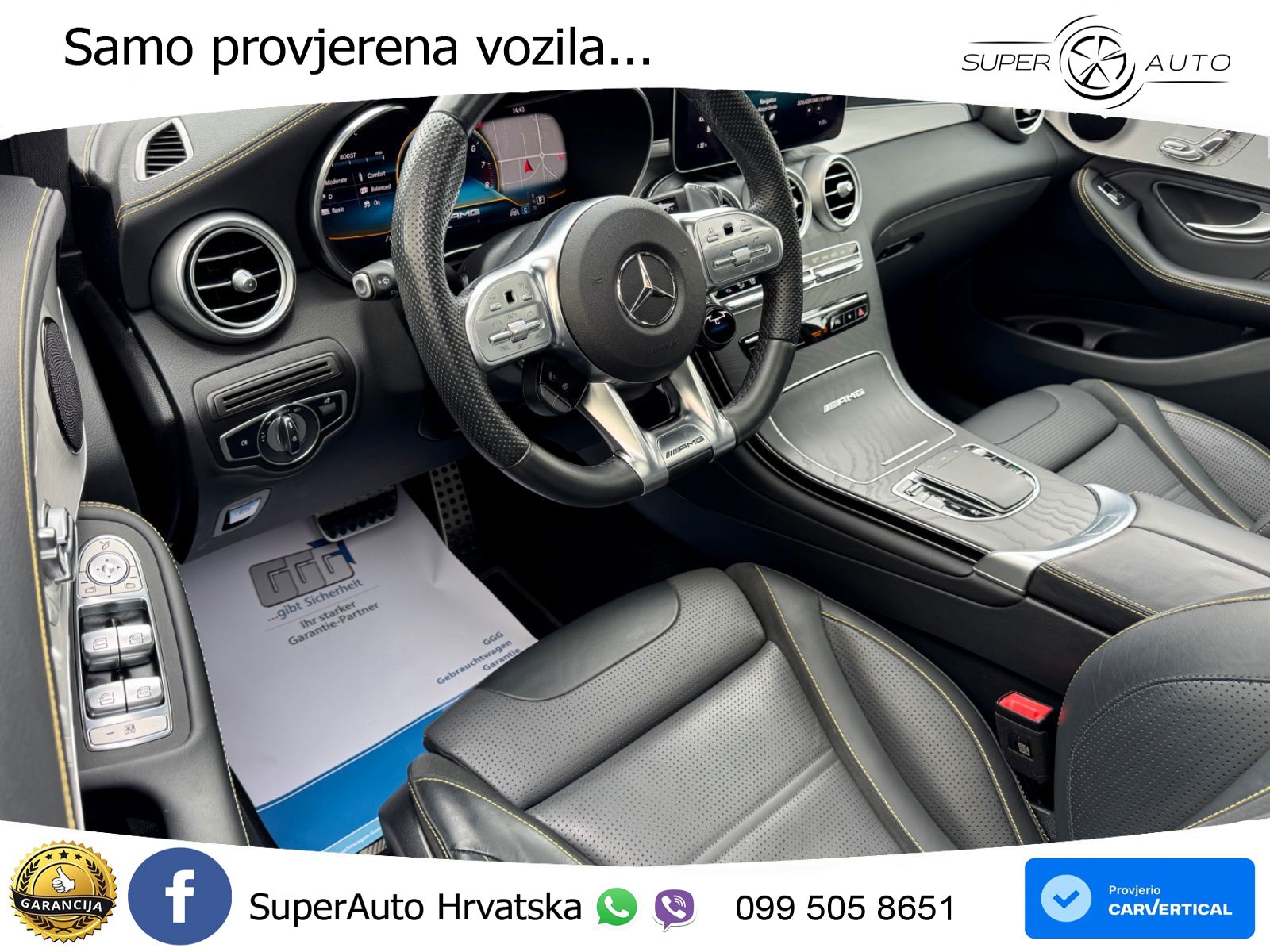 Mercedes GLC Coupe AMG 63 V8 (476 KS) 4MATIC+ MCT ZRAČNI+ACC+GR SJED+KAM+PANO
