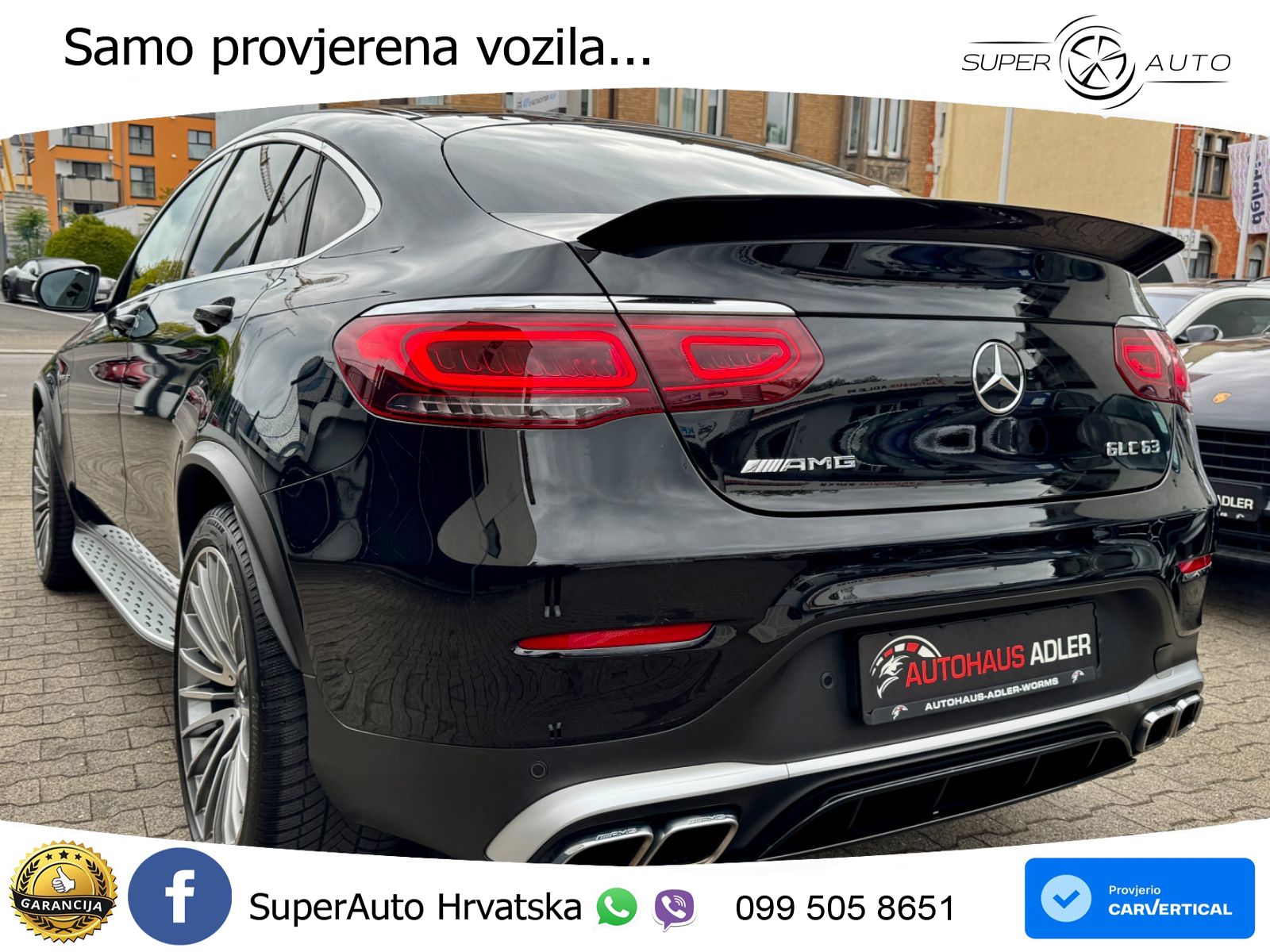Mercedes GLC Coupe AMG 63 V8 (476 KS) 4MATIC+ MCT ZRAČNI+ACC+GR SJED+KAM+PANO