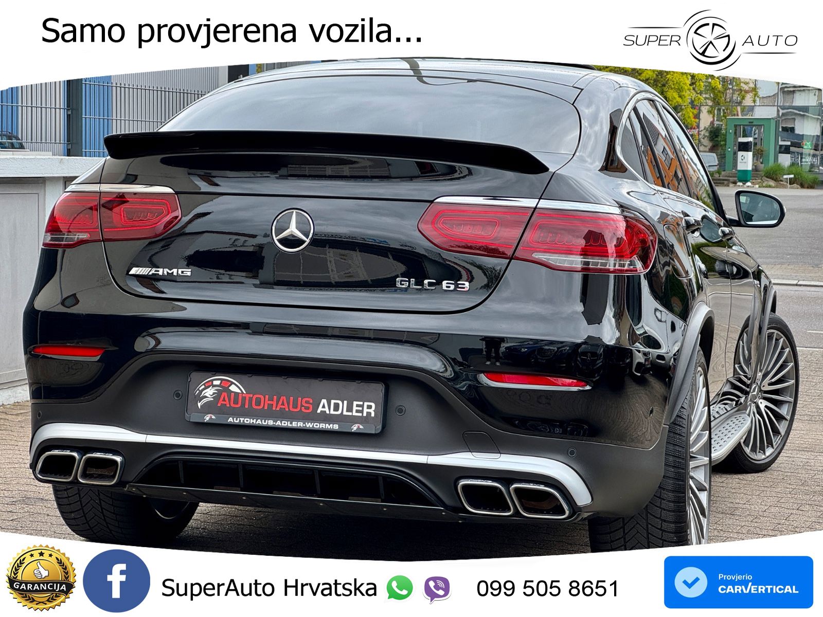 Mercedes GLC Coupe AMG 63 V8 (476 KS) 4MATIC+ MCT ZRAČNI+ACC+GR SJED+KAM+PANO