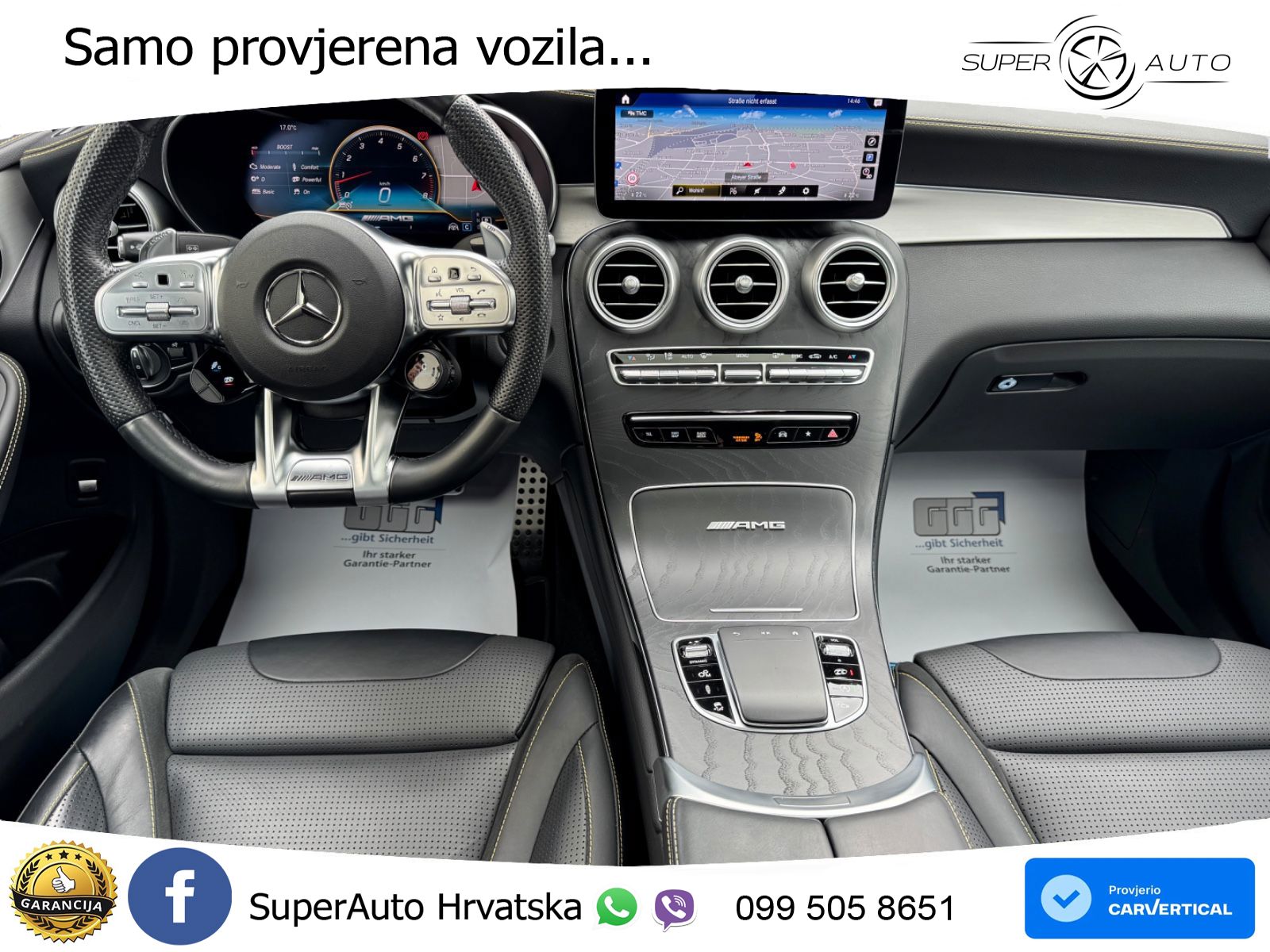 Mercedes GLC Coupe AMG 63 V8 (476 KS) 4MATIC+ MCT ZRAČNI+ACC+GR SJED+KAM+PANO