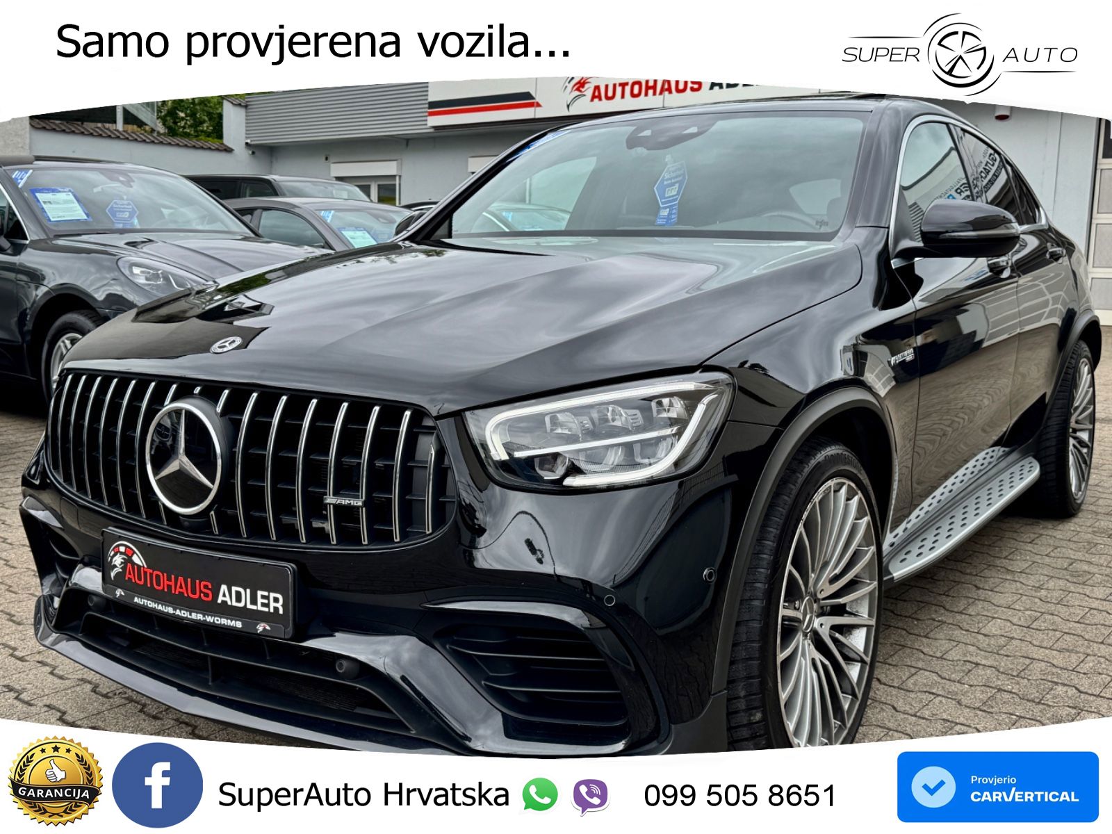 Mercedes GLC Coupe AMG 63 V8 (476 KS) 4MATIC+ MCT ZRAČNI+ACC+GR SJED+KAM+PANO