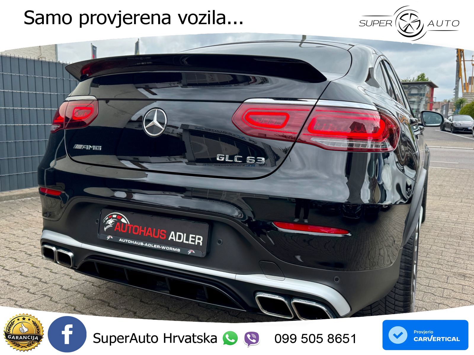 Mercedes GLC Coupe AMG 63 V8 (476 KS) 4MATIC+ MCT ZRAČNI+ACC+GR SJED+KAM+PANO