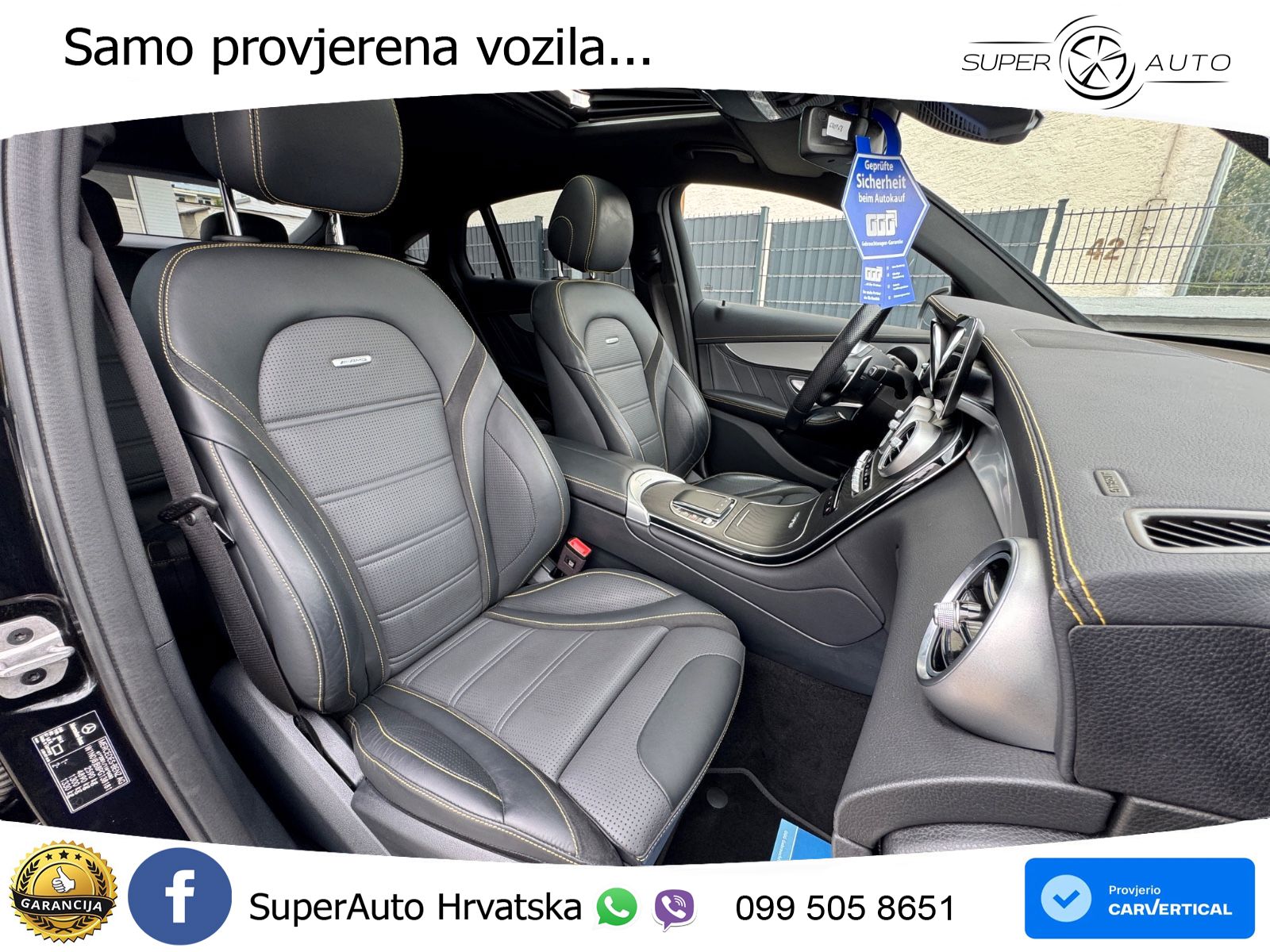 Mercedes GLC Coupe AMG 63 V8 (476 KS) 4MATIC+ MCT ZRAČNI+ACC+GR SJED+KAM+PANO